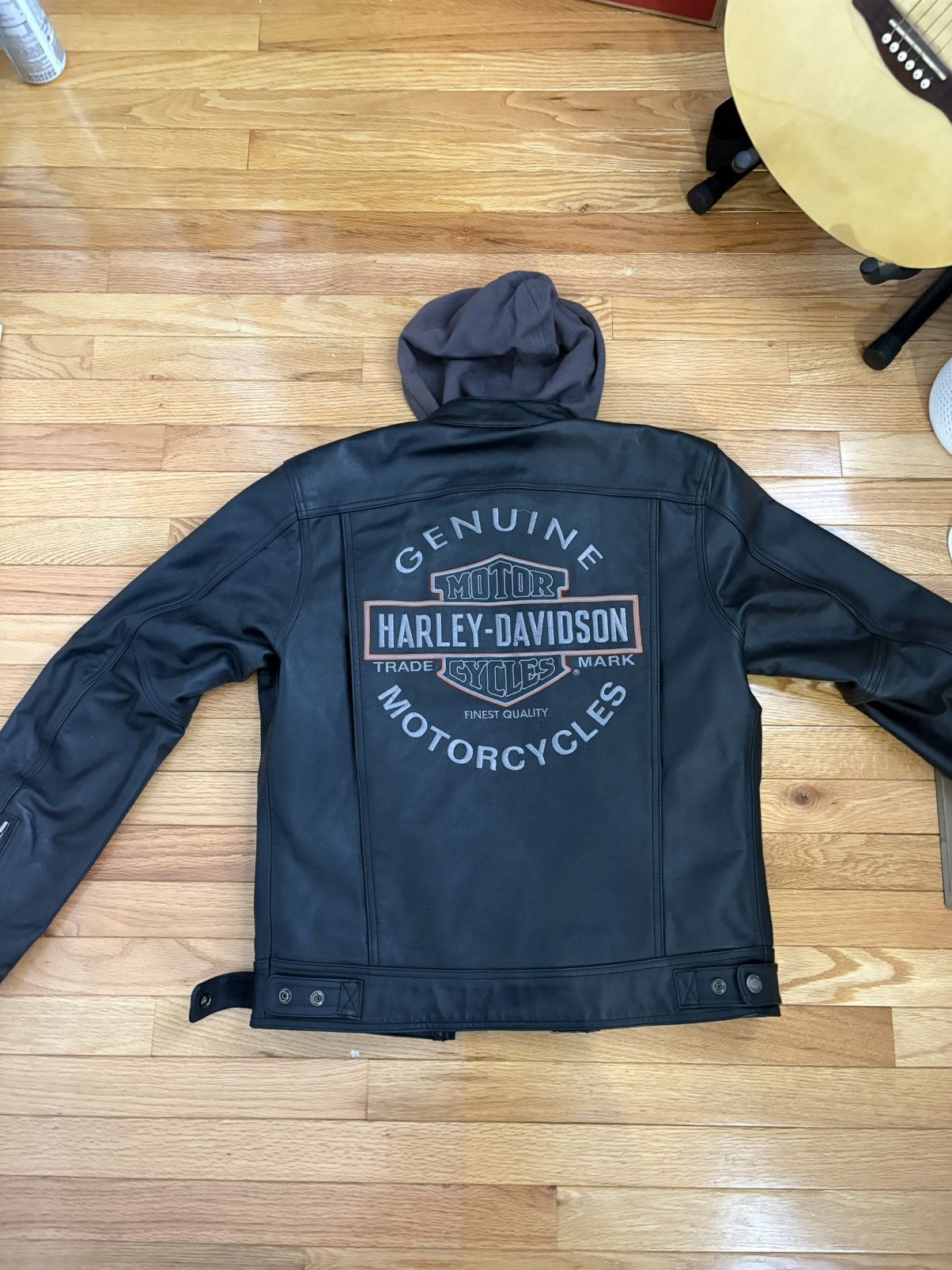 Harley Davidson Harley Davidson 2-in-1 Leather Hooded Jacket Size US S / EU 44-46 / 1 - 1 Thumbnail