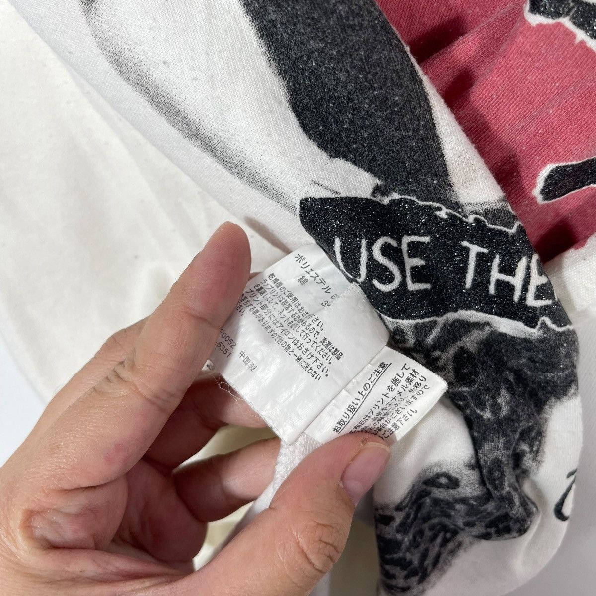 Vintage Spinkle Union Jack Graphic Baby Tee White Watch Intently Size M / US 6-8 / IT 42-44 - 7 Thumbnail