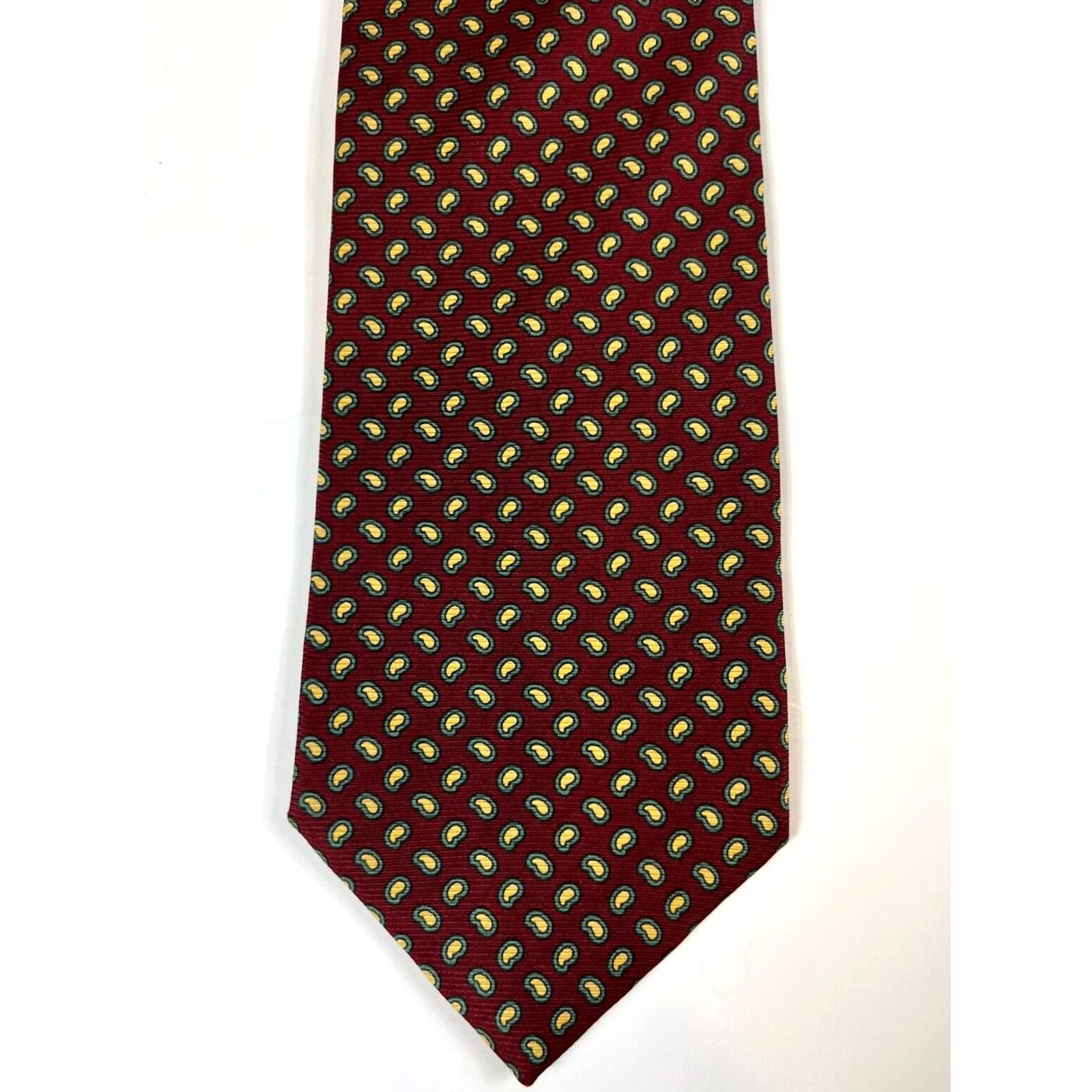 Brooks Brothers VINTAGE Brooks Brothers Makers Silk Tie Paisley Men’s Silk Tie Hand Made in USA Maroon Wide 3.75" 56.5" - Pre-owned Designer Men Size ONE SIZE - 4 Thumbnail