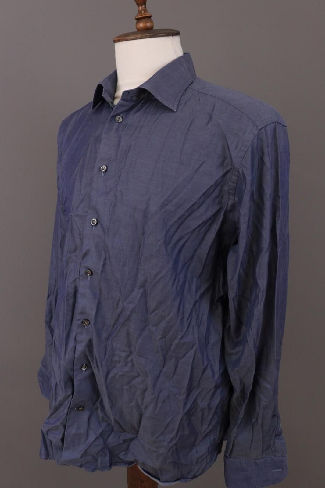 Eton Eton Contemporary Blue Signature Dress Shirt Size 46 / 18 Size US M / EU 48-50 / 2 - 9 Thumbnail