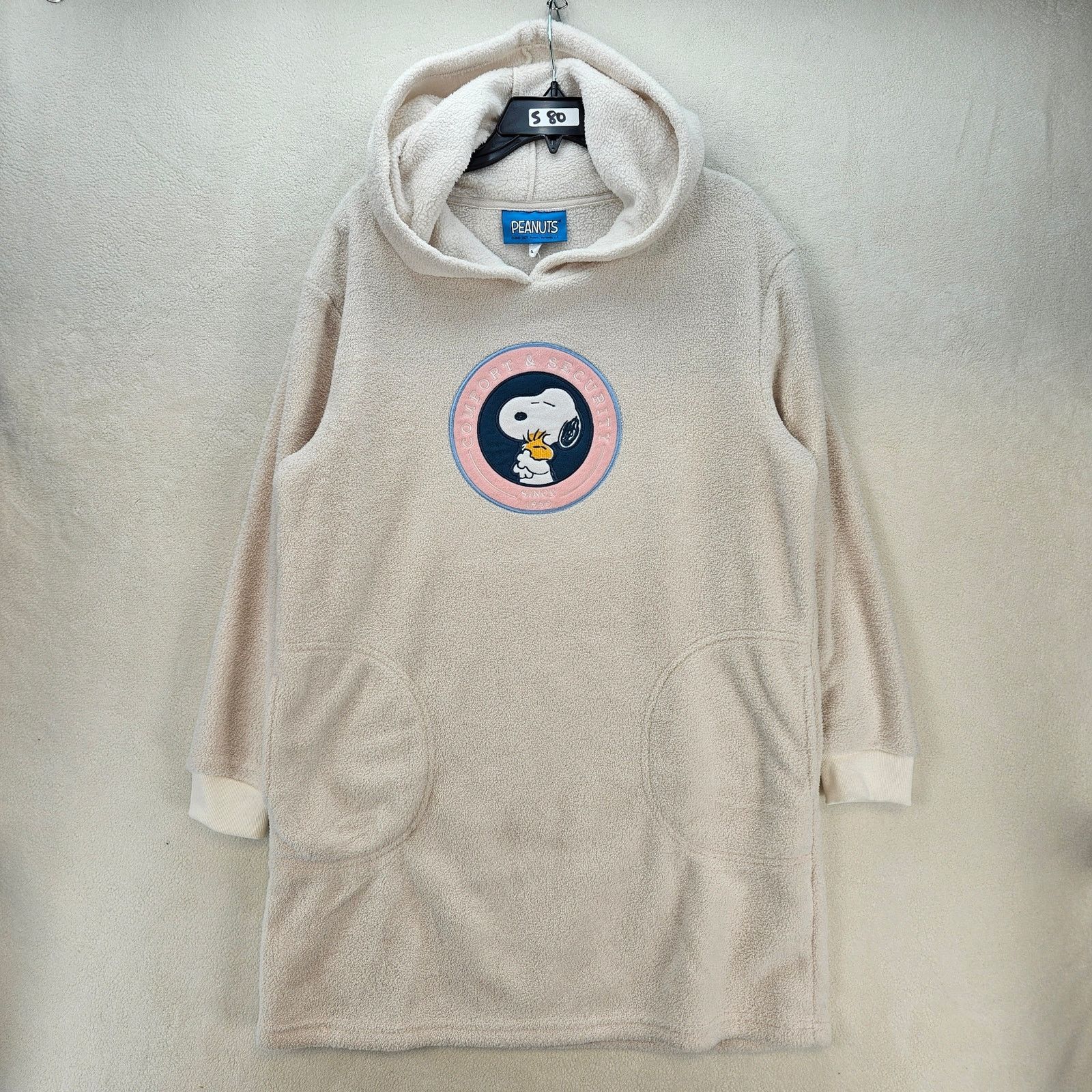 Peanuts PEANUTS X SNOOPY S/M BEIGE TEDDY FLEECE HOODED DRESS BEIGE Size S / US 4 / IT 40 - 1 Thumbnail