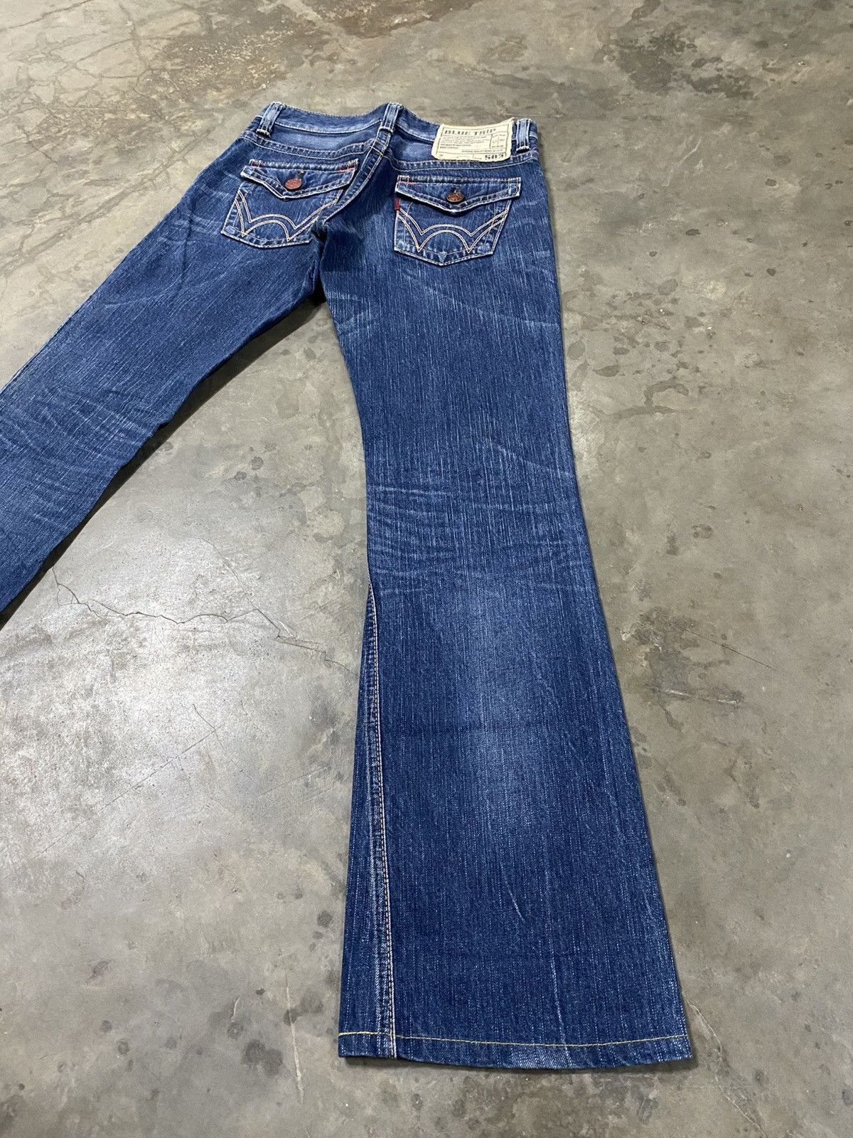 Edwin × Japanese Brand Flare Jeans Japanese Edwin 503 Claws Distressed @215 Size US 28 / EU 44 - 2 Thumbnail