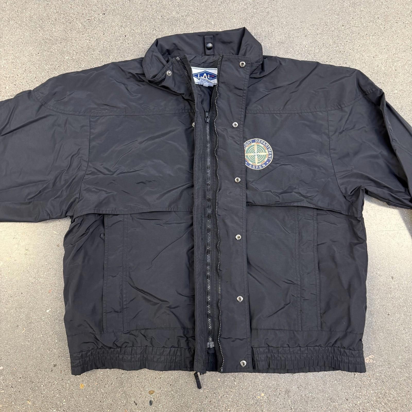 Designer Vtg 90s Aspen Flight Dept Jacket Mens L Nylon Windbreaker Size US L / EU 52-54 / 3 - 9 Thumbnail