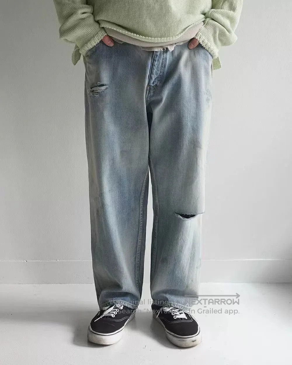 Japanese Brand ANCELLM Selvedge Tapered Denim Pants. Size US 26 / EU 42 - 9 Thumbnail