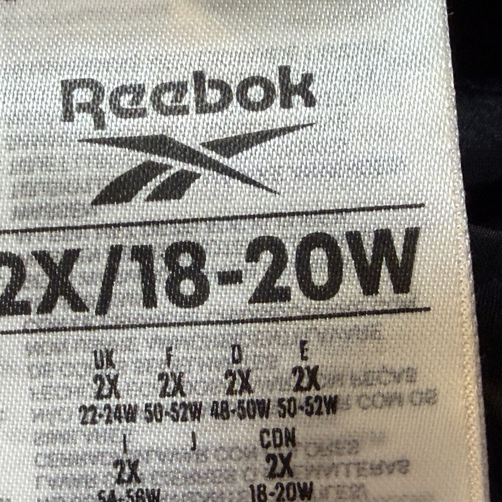Reebok Reebok Windbreaker Jacket Womens 2X Black Full Zip Long Sleeve Pockets Outdoor Sports Size XXL / US 16-18 / IT 52-54 - 6 Thumbnail