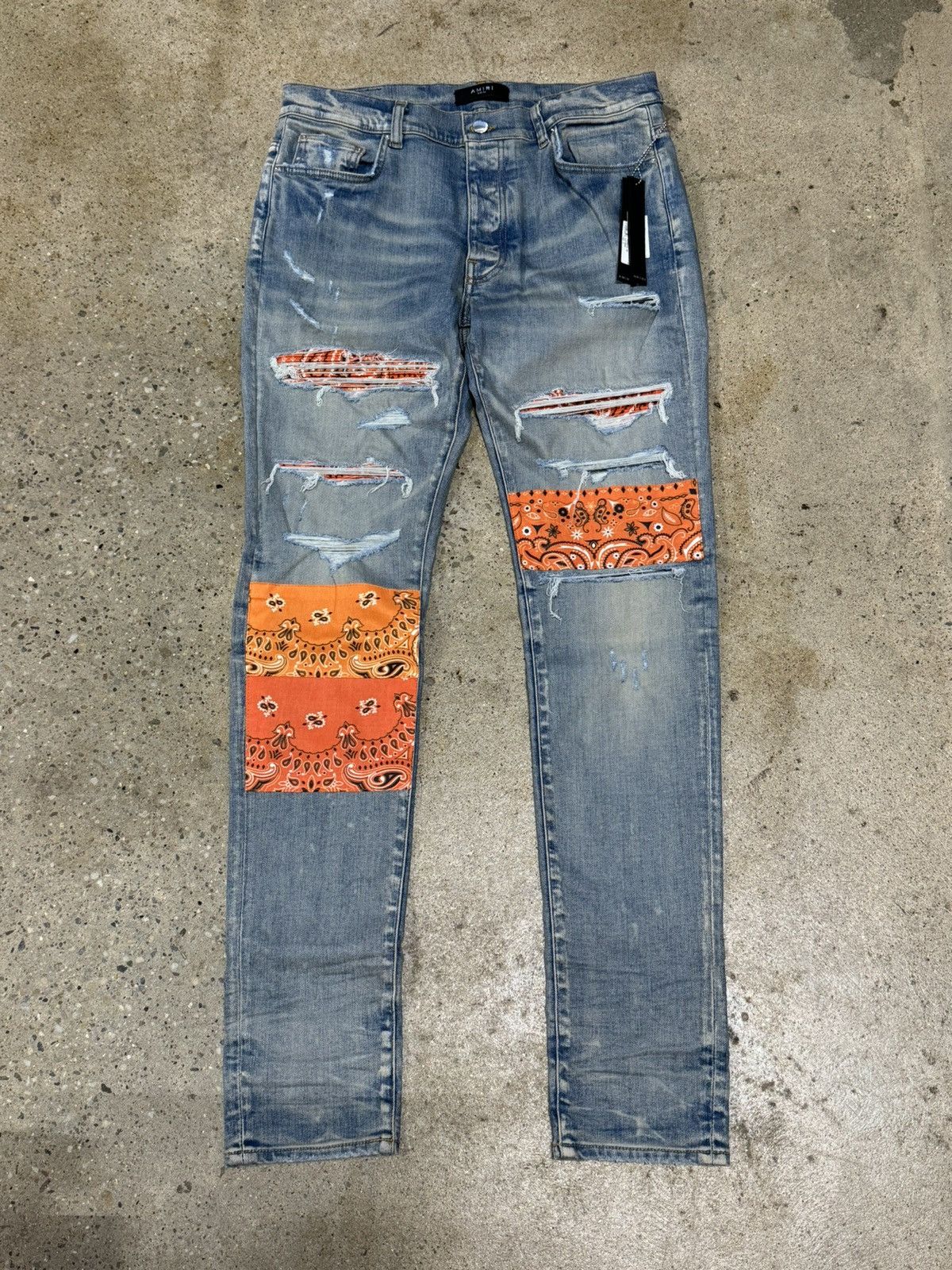 Amiri Vintage Bandana Artpatch Jeans NEW 1500$