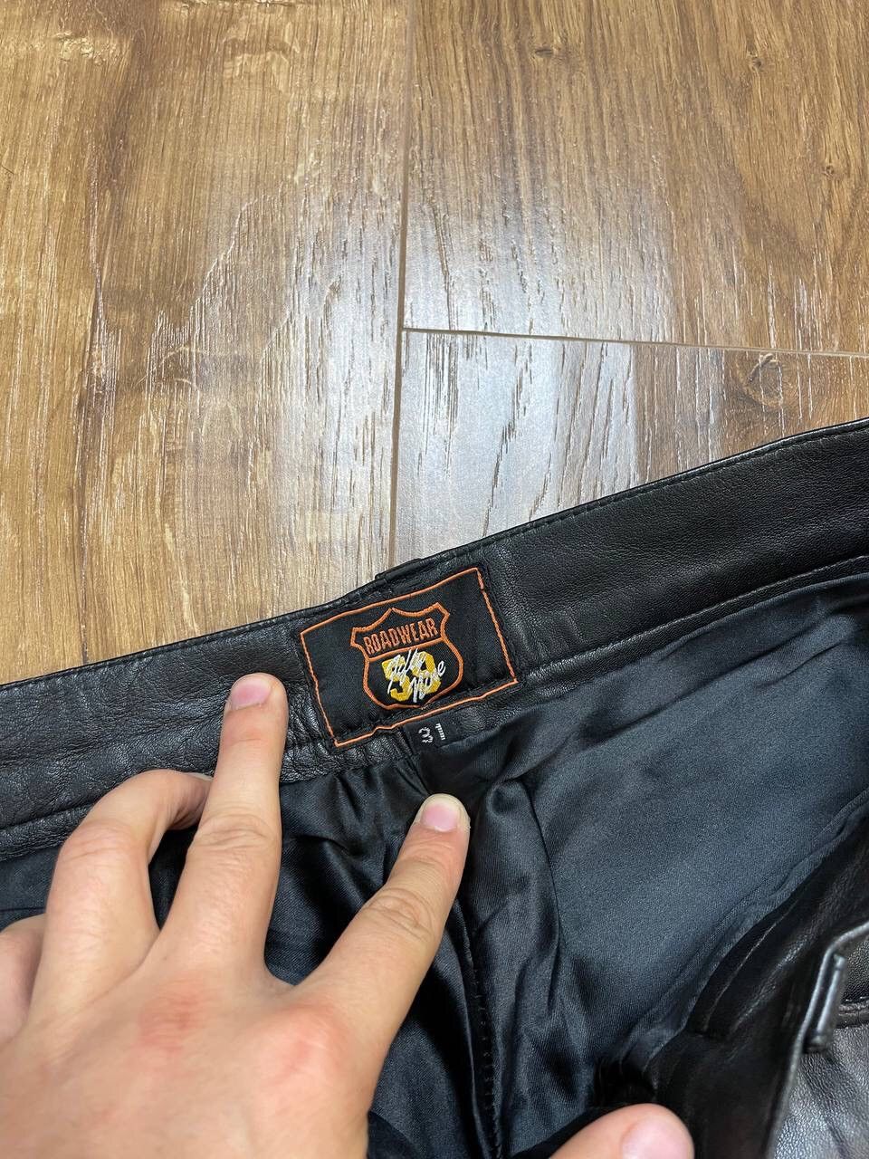 Genuine Leather × Vintage Vintage Y2K Style Genuine Leather Leather Moto Casual Pants Size US 31 - 7 Thumbnail