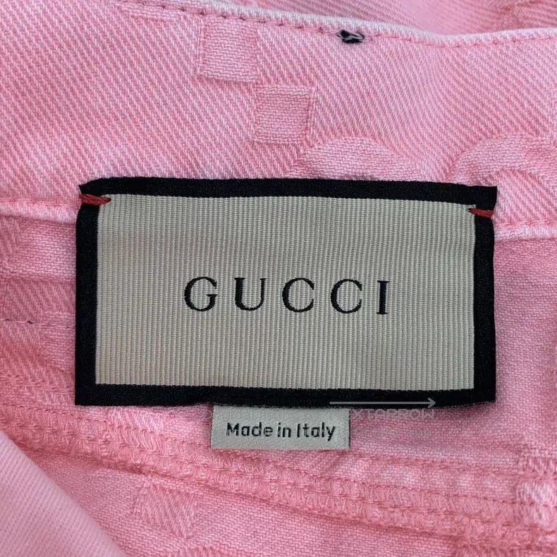 Gucci Gucci Light pink logo jacquad full print cotton casual sho Size 29" - 6 Thumbnail