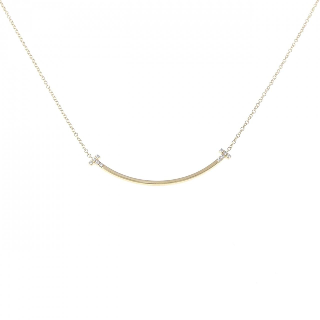 Tiffany & Co. Tiffany & Co. Tiffany T Smile Small 750 Yellow Gold Diamond Necklace Precious Metal Necklace 74957013 DUTY FREE for USA Size ONE SIZE - 1 Thumbnail