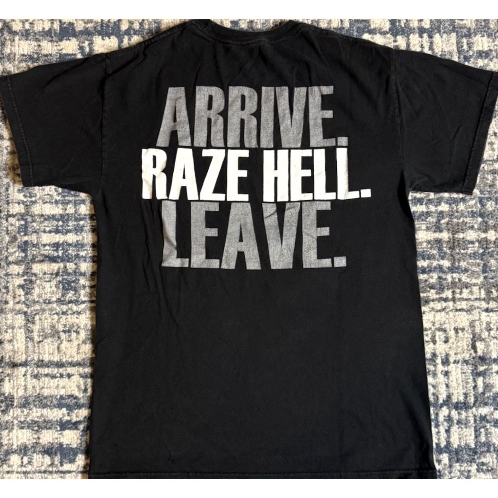 Vintage VINTAGE Raze Hell Leave T Shirt M Hundredth Hardcore Arrive 2000s Counterparts Black Metal Band Skull Size US M / EU 48-50 / 2 - 3 Thumbnail