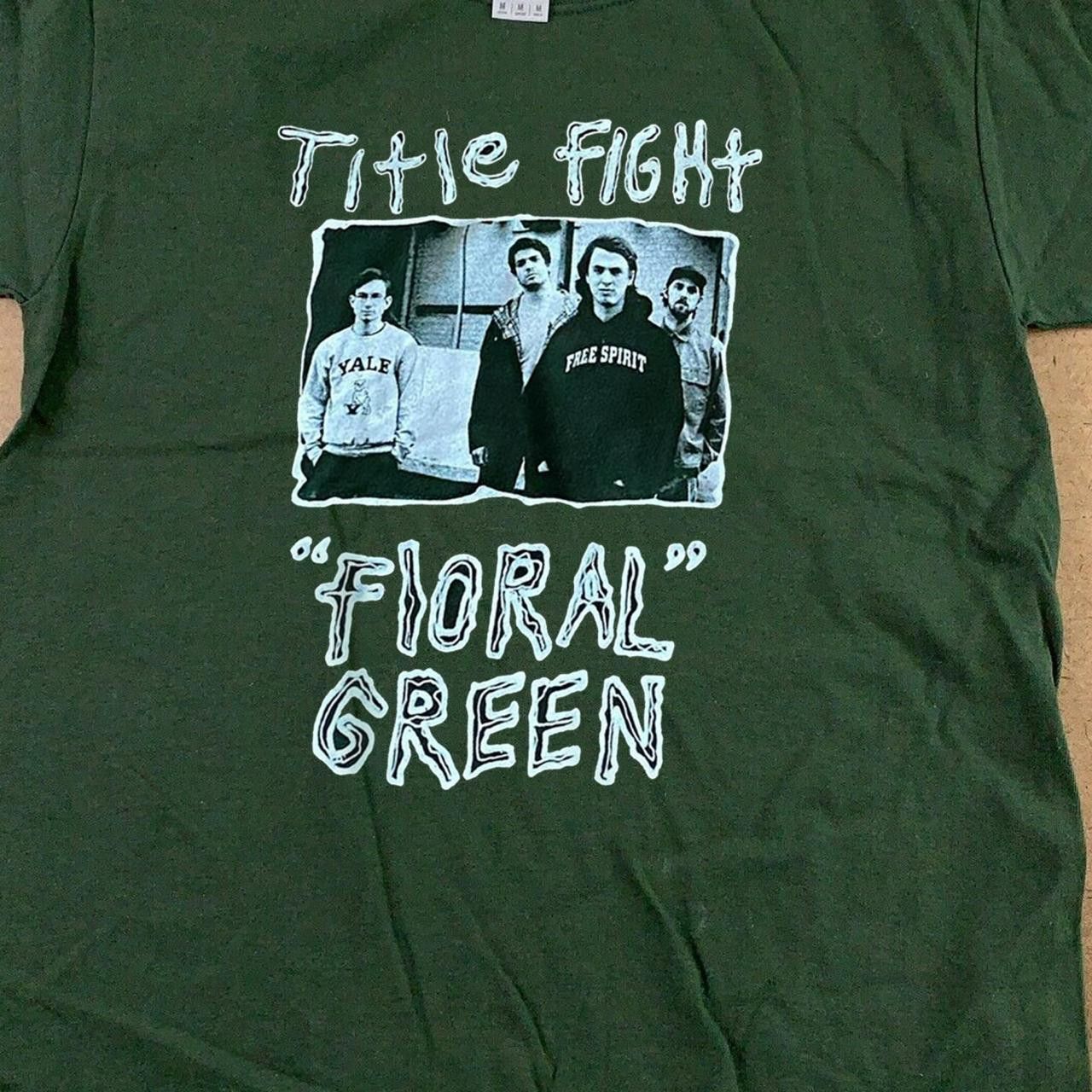Band Tees Title Fight Floral Green Short Sleeve Tee Shirt Large Size US L / EU 52-54 / 3 - 1 Thumbnail