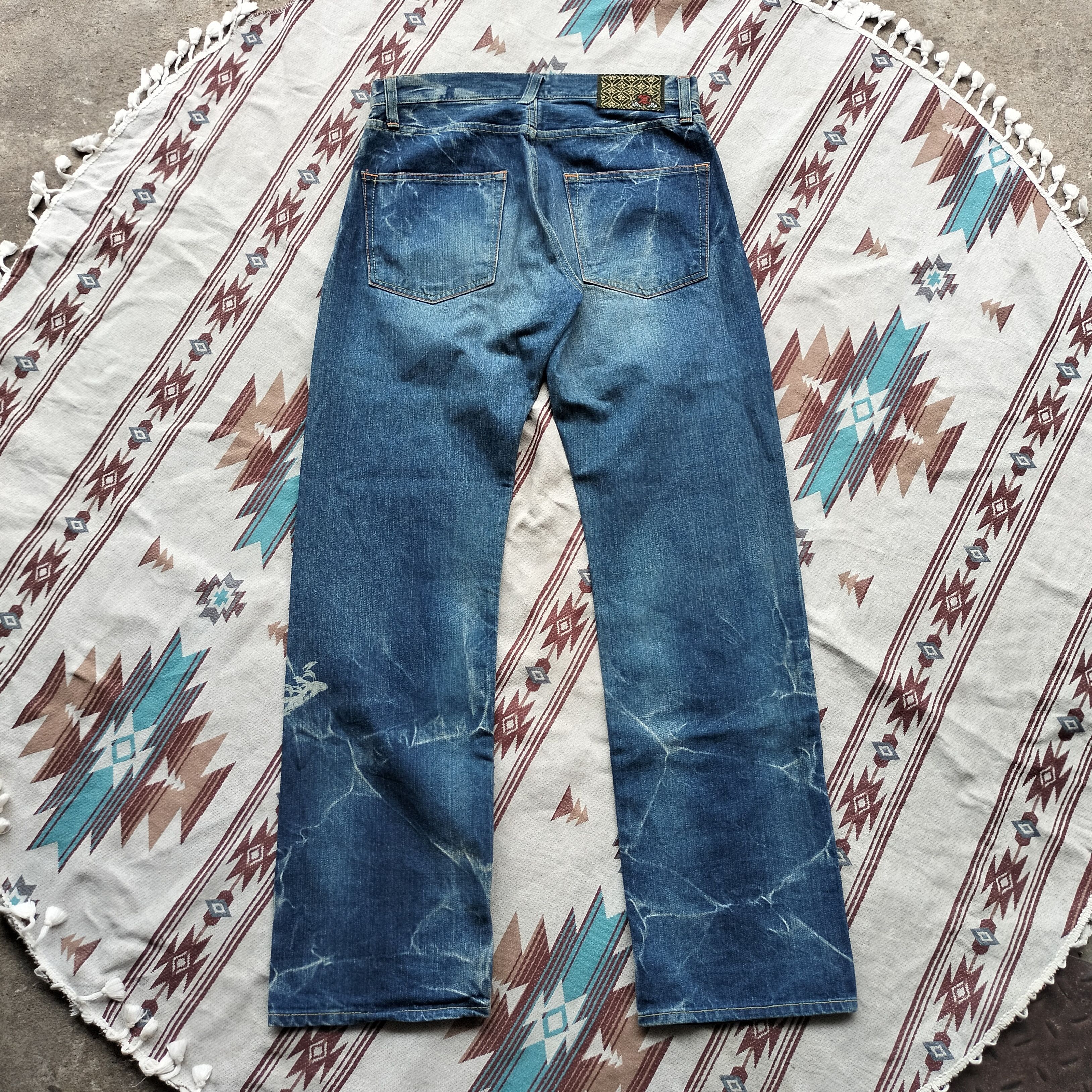 Sugar Cane Vintage japan koi art marble denim Size US 32 / EU 48 - 2 Thumbnail