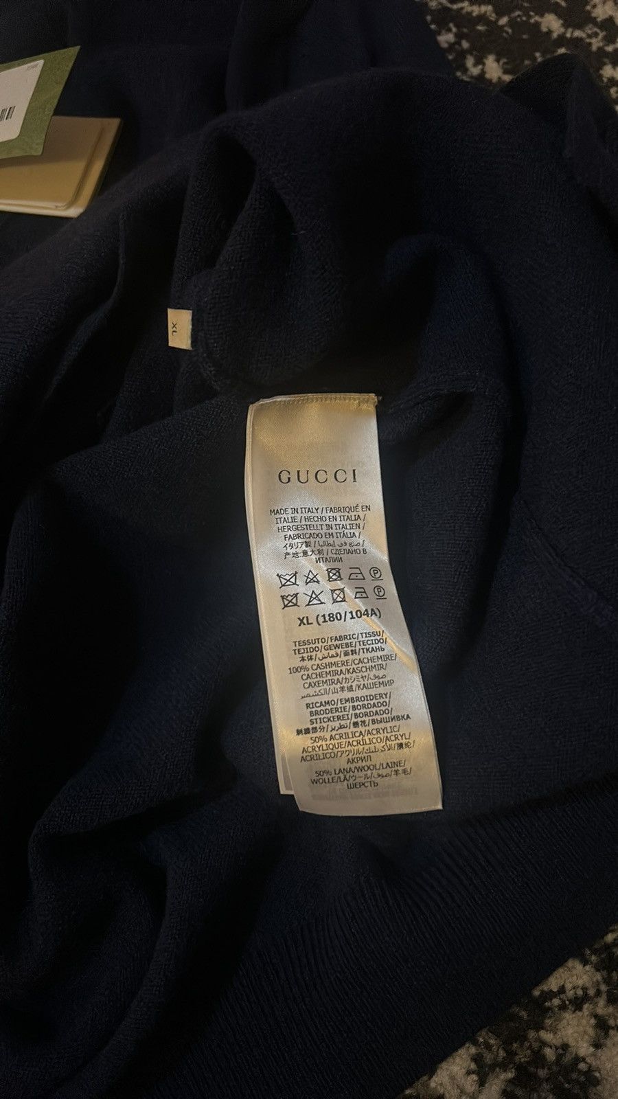 Gucci Gucci 100% Fine Cashmere Cardigan Blue size XL Size US XL / EU 56 / 4 - 6 Thumbnail