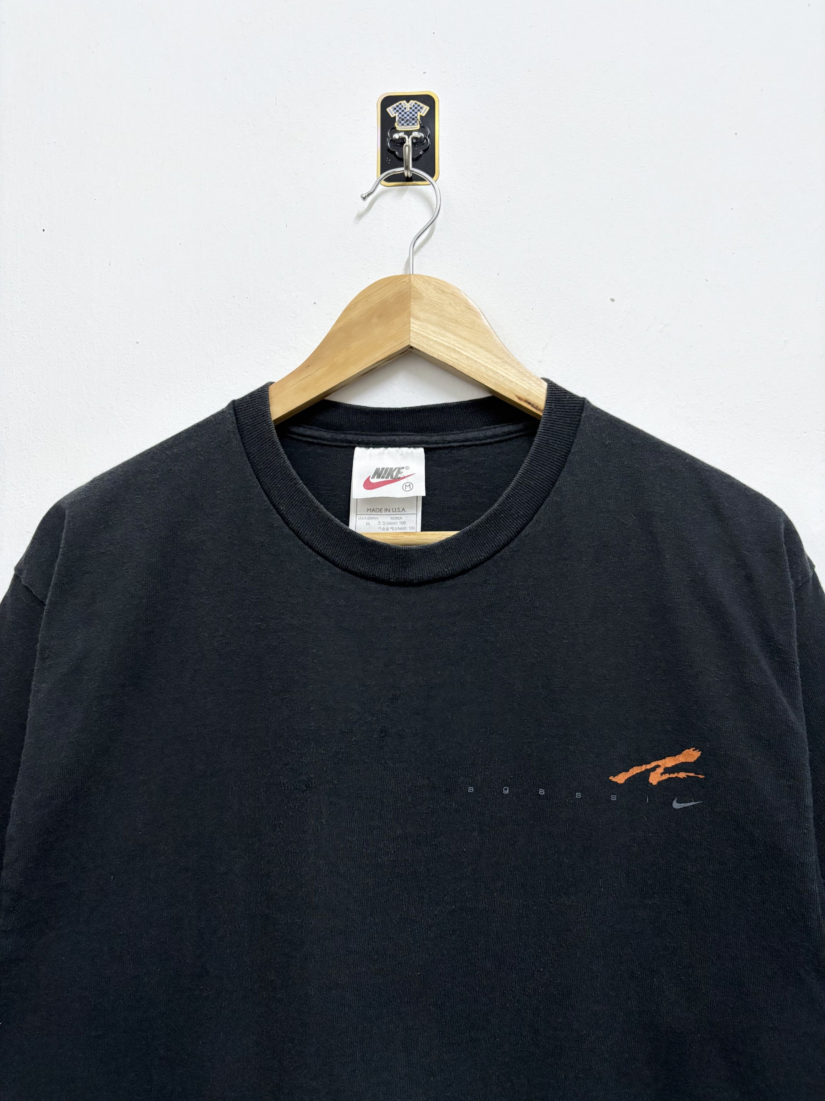 Nike × Vintage Vintage 90's Nike Tennis Agassi Ball Tennis Oren T-Shirt Size US M / EU 48-50 / 2 - 3 Thumbnail