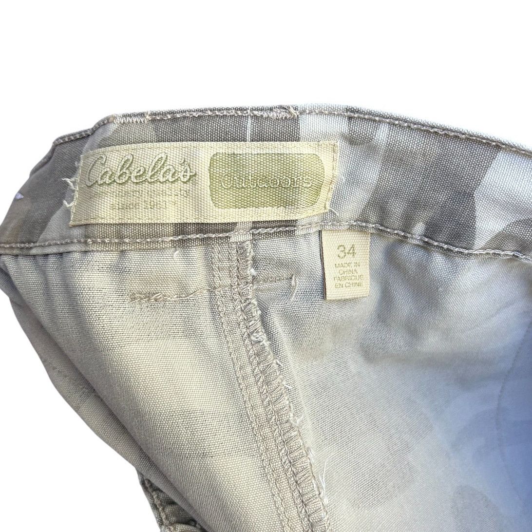 Cabelas Cabela's Camo Cargo Shorts Mens 34 Gray Hunting 9" Inseam Size US 34 / EU 50 - 4 Thumbnail