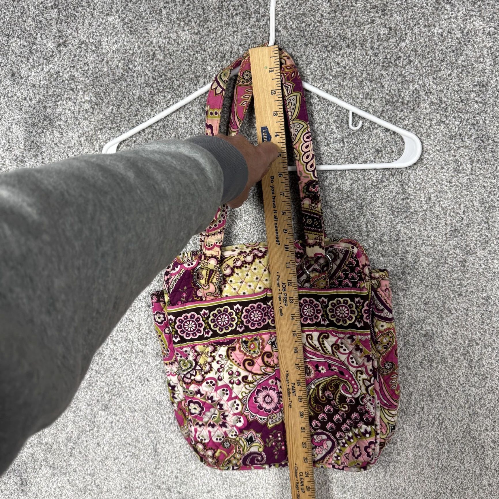 Vera Bradley Vera Bradley Tote Bag Womens Medium Pink Paisley Quilted Cotton Boho Handbag Size ONE SIZE - 2 Thumbnail