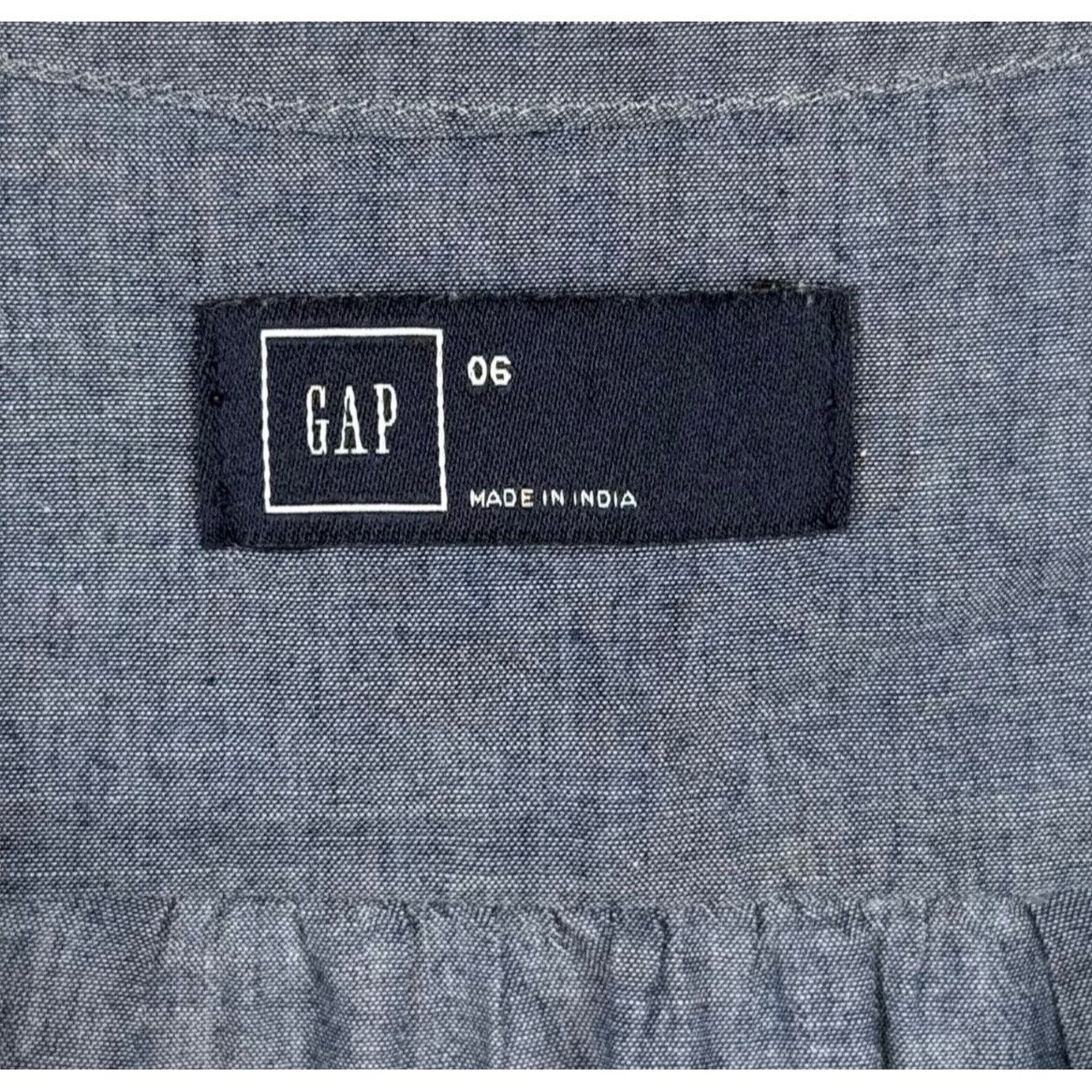 Gap Gap Women's Blue Chambray Long-Sleeve Shirt Dress Lightweigh Size M / US 6-8 / IT 42-44 - 2 Thumbnail