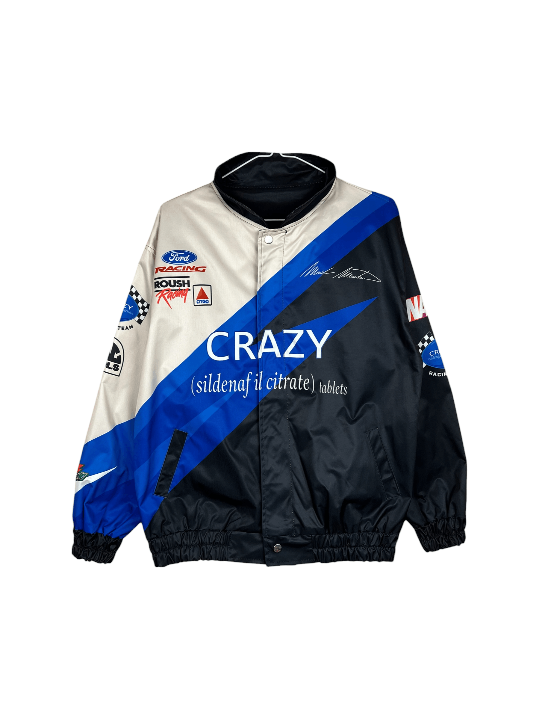 NASCAR Nascar crazy car ford racing streetwear jacket rare vintage ...