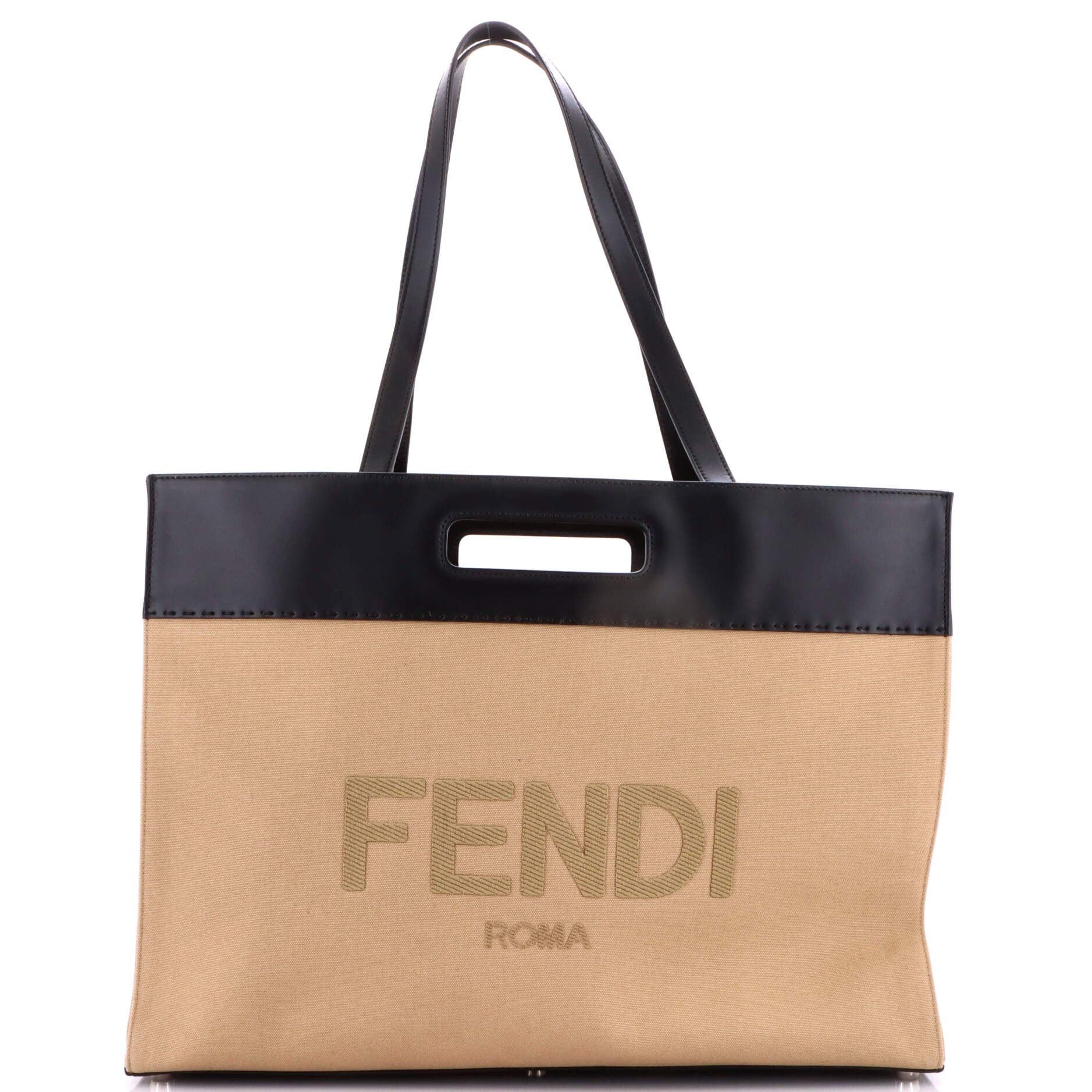 Fendi Cut Out Handle Shopper Tote Size ONE SIZE - 1 Thumbnail