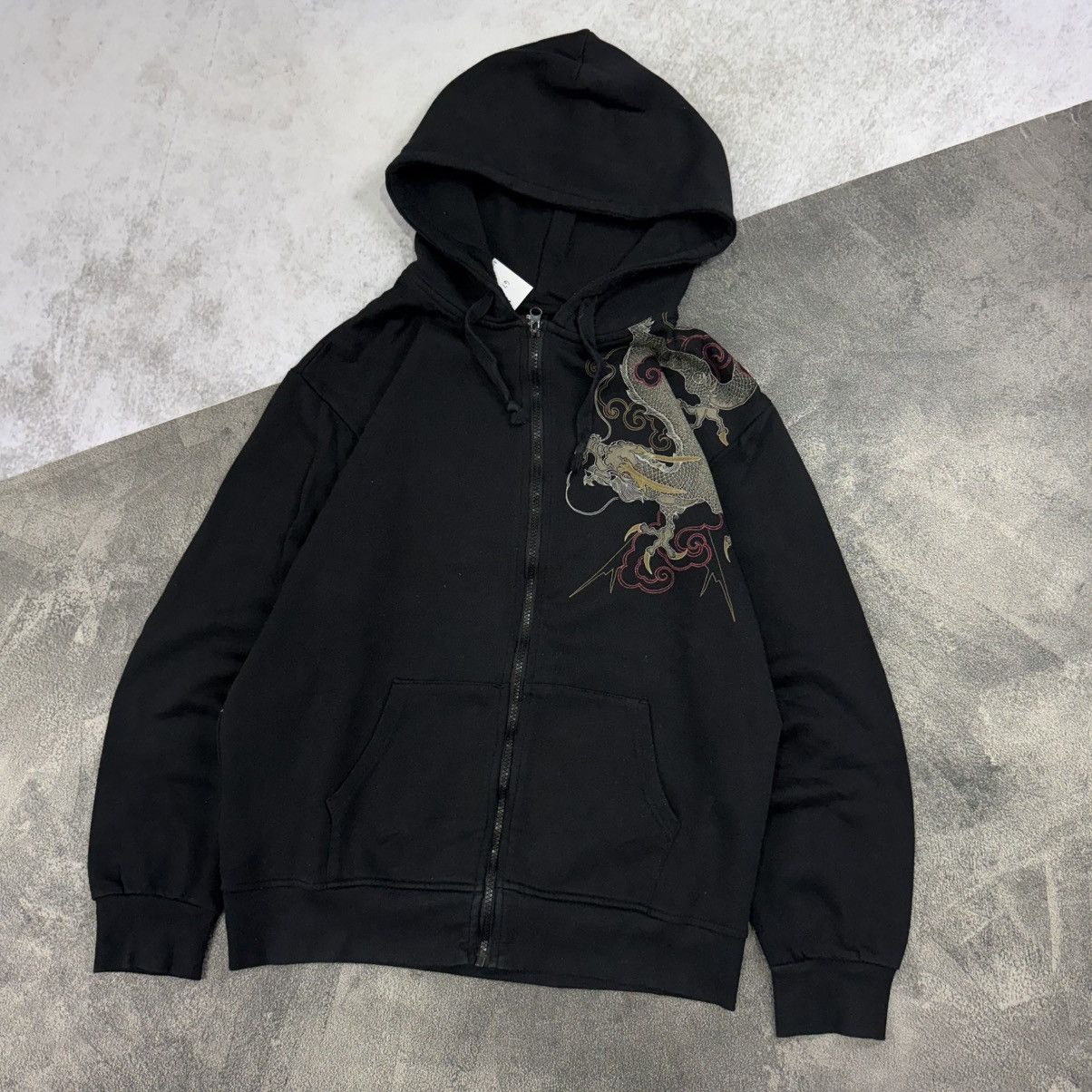 Japanese Brand Vintage japanese sukajan 3 dragon big print zip Size US XL / EU 56 / 4 - 4 Thumbnail