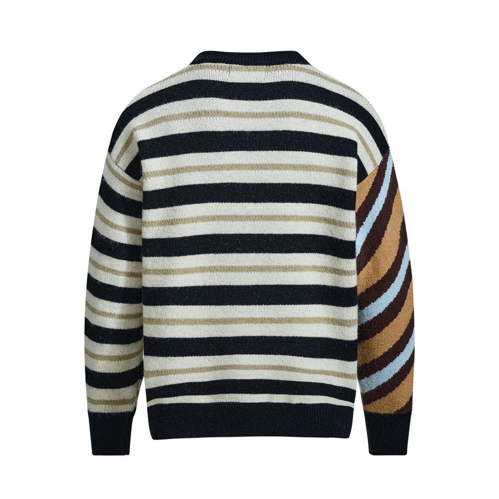 Vintage Hip-hop irregular men's casual knitted crew neck sweater Size US M / EU 48-50 / 2 - 2 Thumbnail
