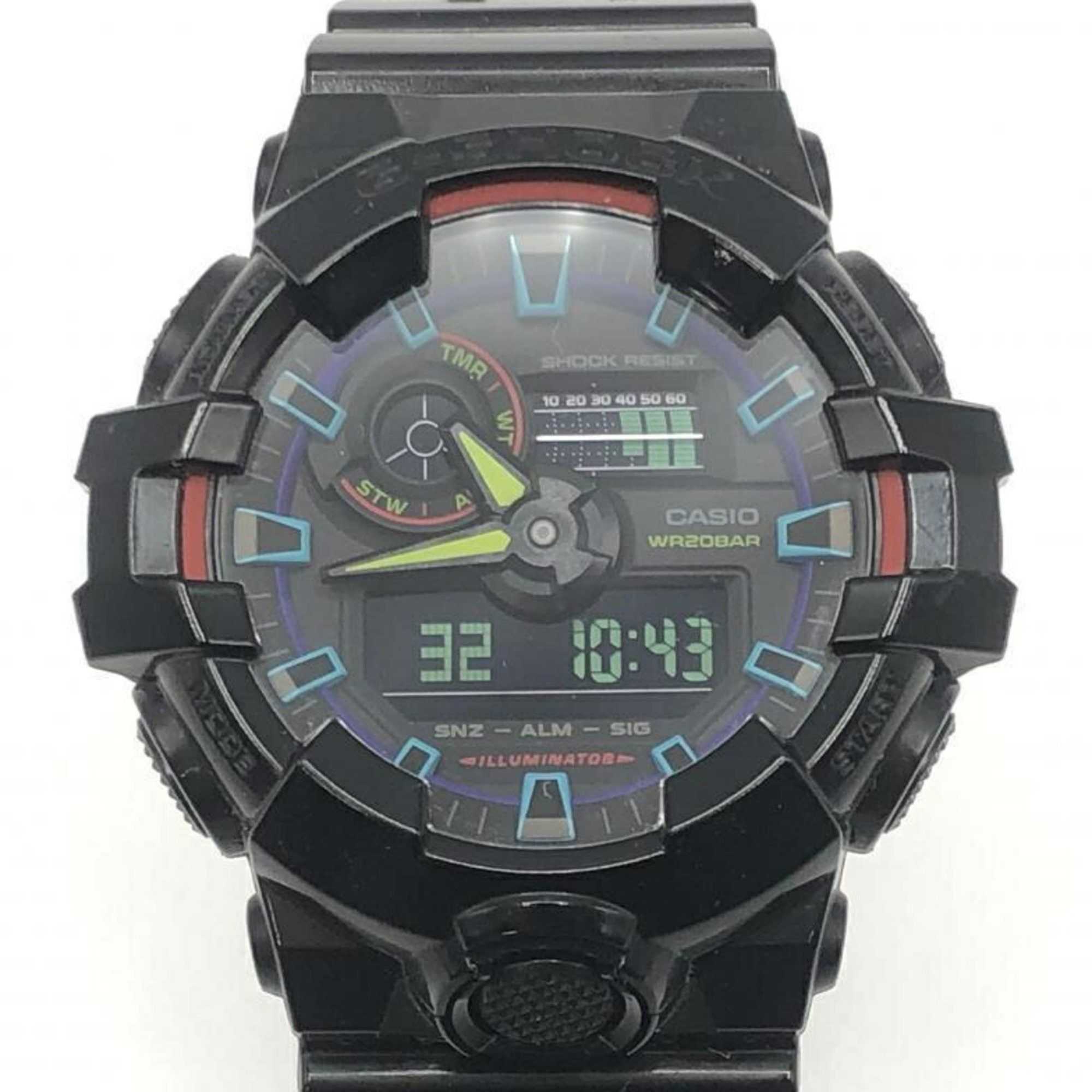 Casio CASIO G-SHOCK GA-700RGB Wristwatch Black Casio G-Shock Size ONE SIZE - 1 Thumbnail