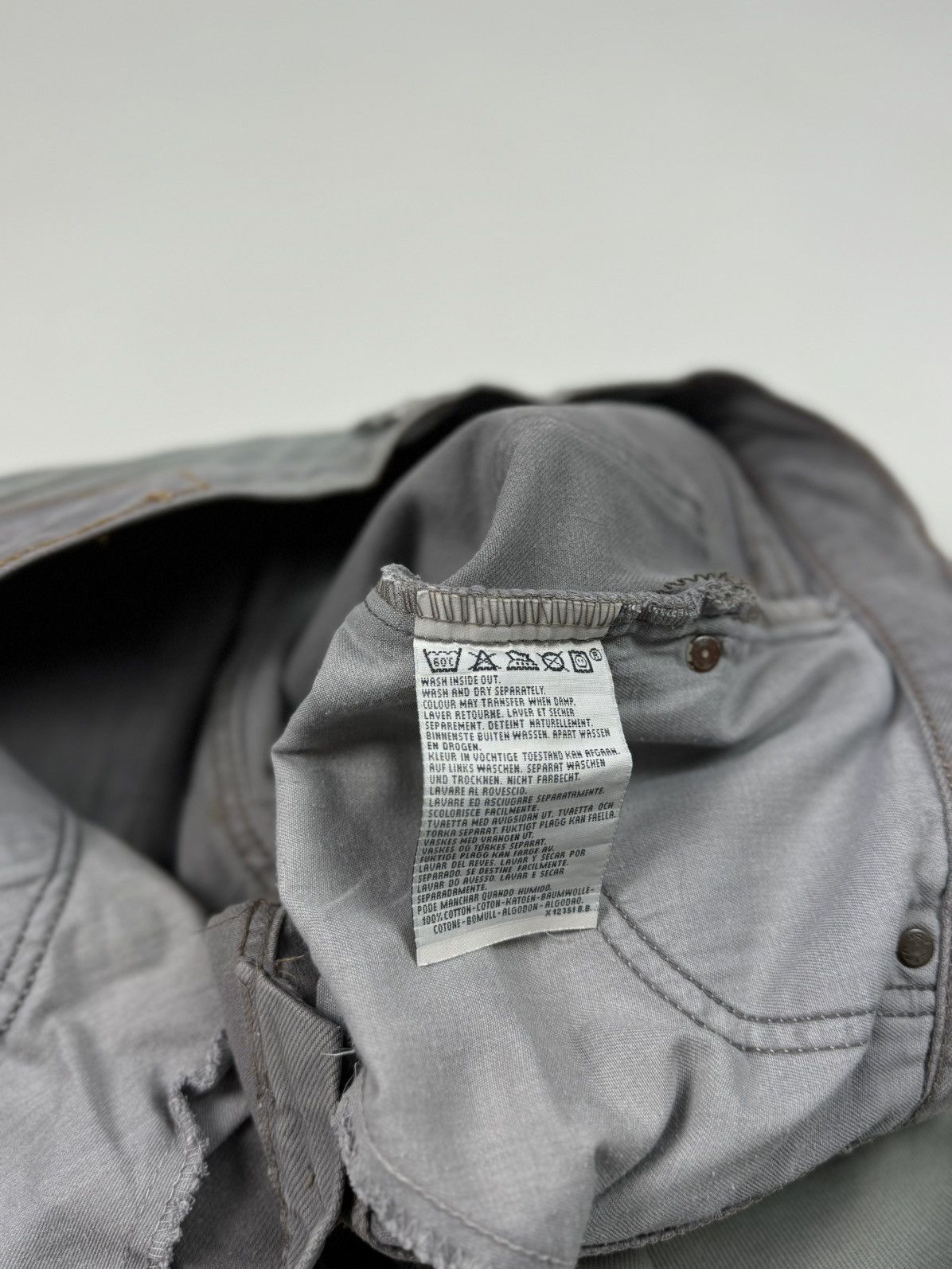 Levi's 1990’s Vintage Levi’s 615 Sun Faded Orange Tab Gray Jeans Size US 33 - 13 Thumbnail