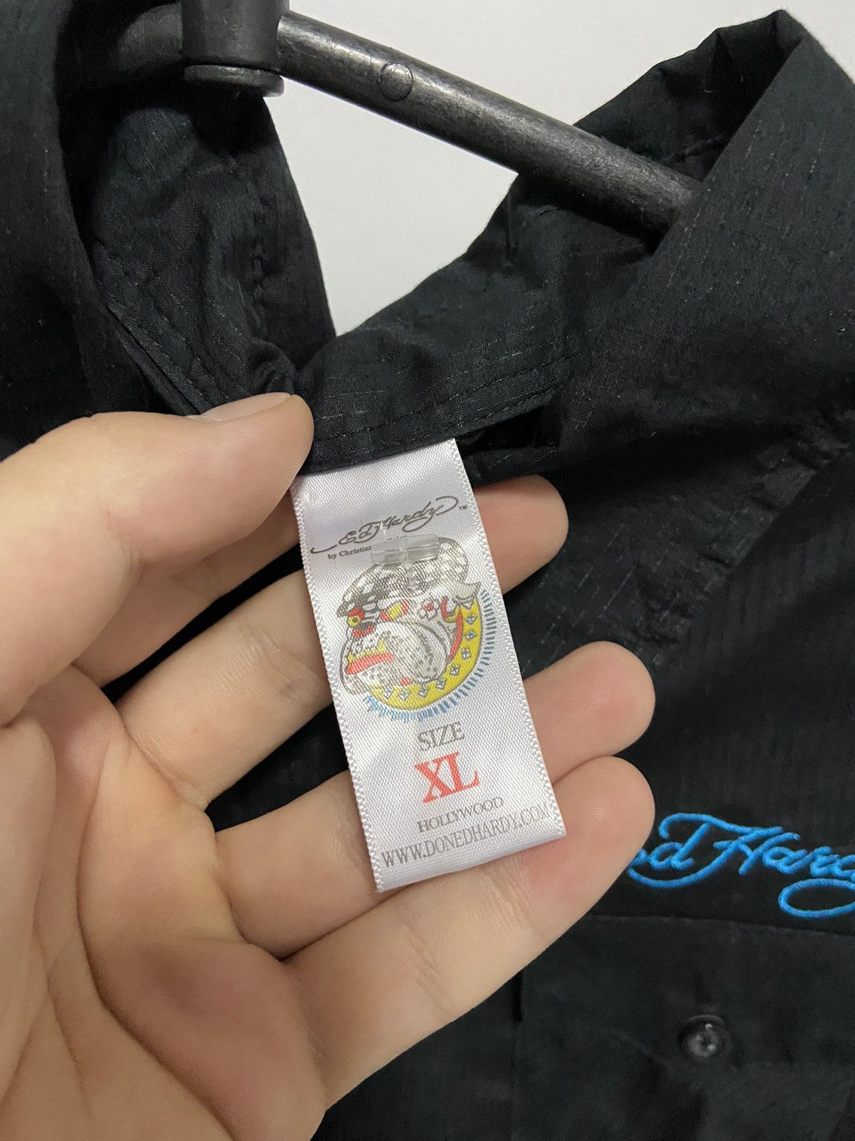Christian Audigier × Ed Hardy × Vintage Ed hardy buttons vintage shirts heart big logo rhinestones Size XL / US 12-14 / IT 48-50 - 5 Thumbnail