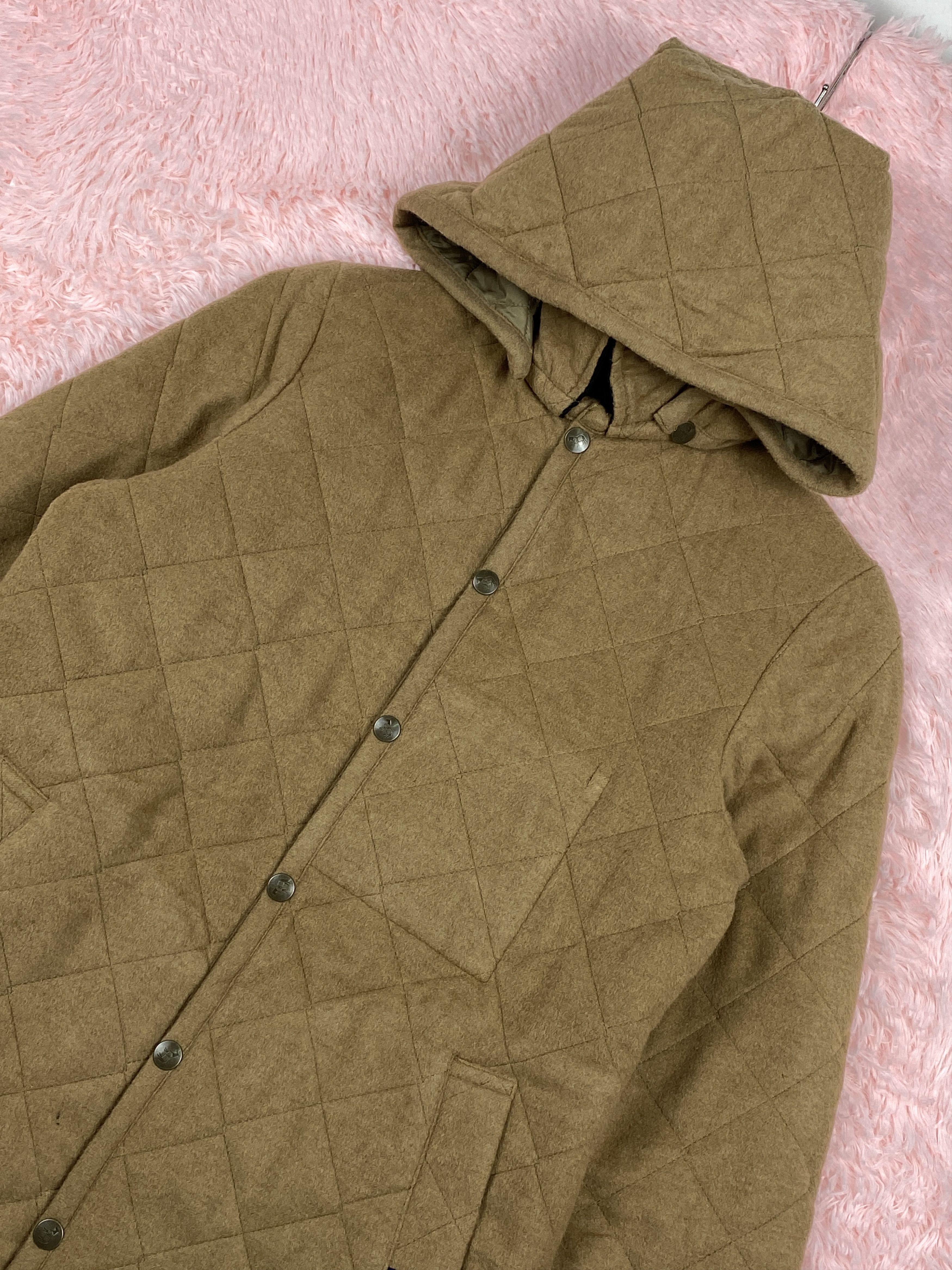 Lavenham Vintage Lavenham Hoodie Quilted Jacket Camel Hair J1706 Size US S / EU 44-46 / 1 - 2 Thumbnail