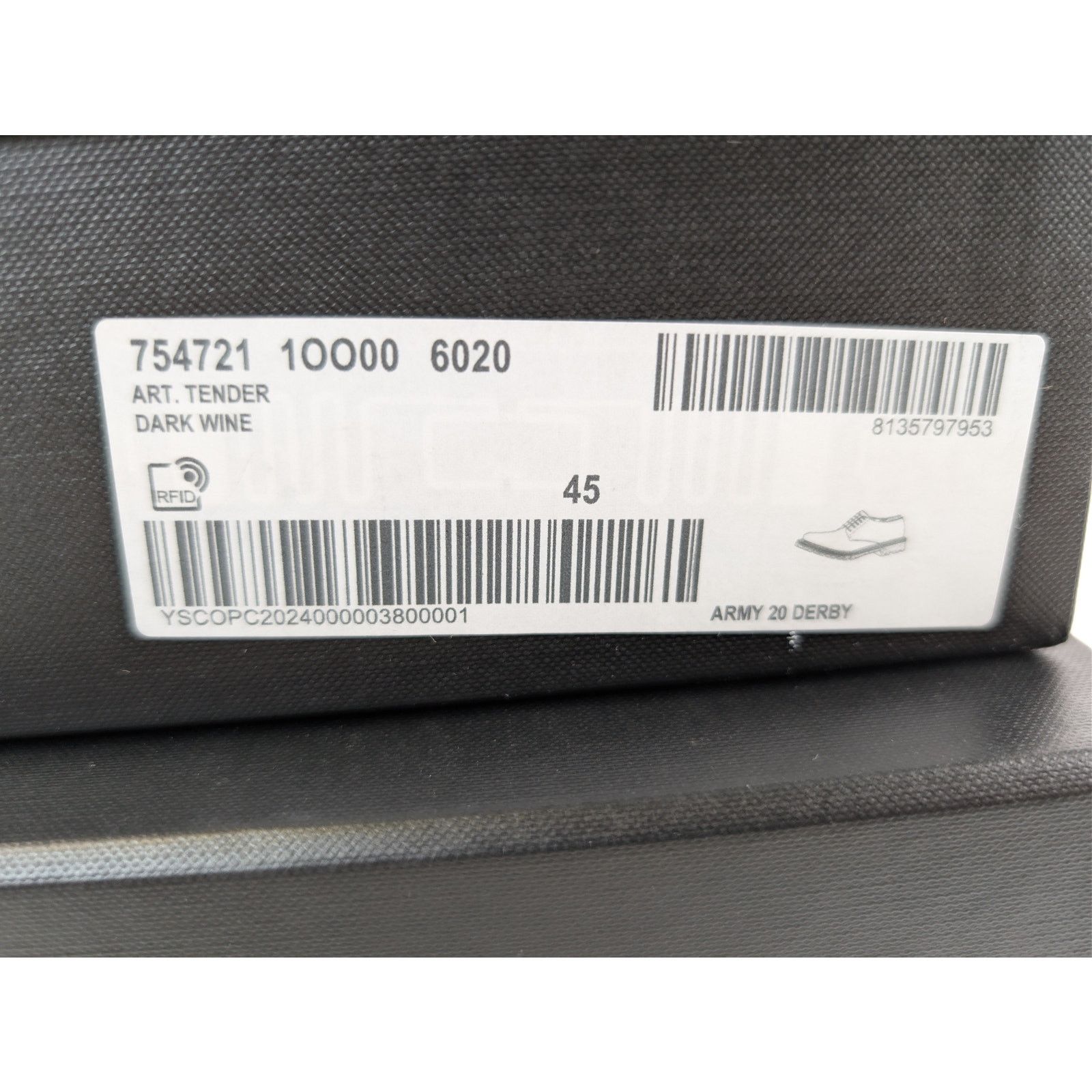 Saint Laurent Paris o1rshd1 Army 20 Derby Boots in Dark Wine (Burgundy) Size US 12 / EU 45 - 24 Thumbnail