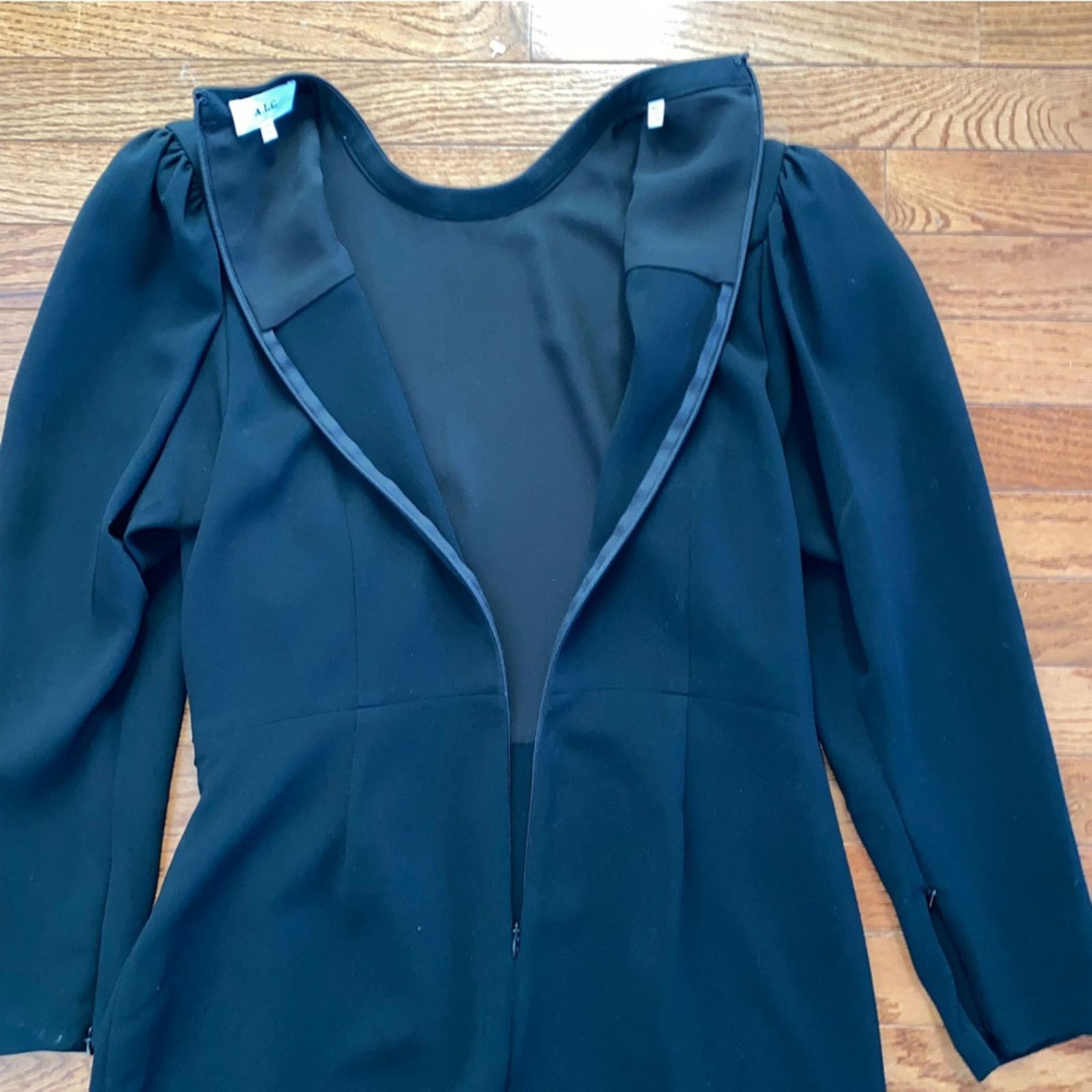 A.L.C. A.L.C. ALC Meline $625 Black Puff Sleeve Midi Dress 12 Size XL / US 12-14 / IT 48-50 - 14 Thumbnail