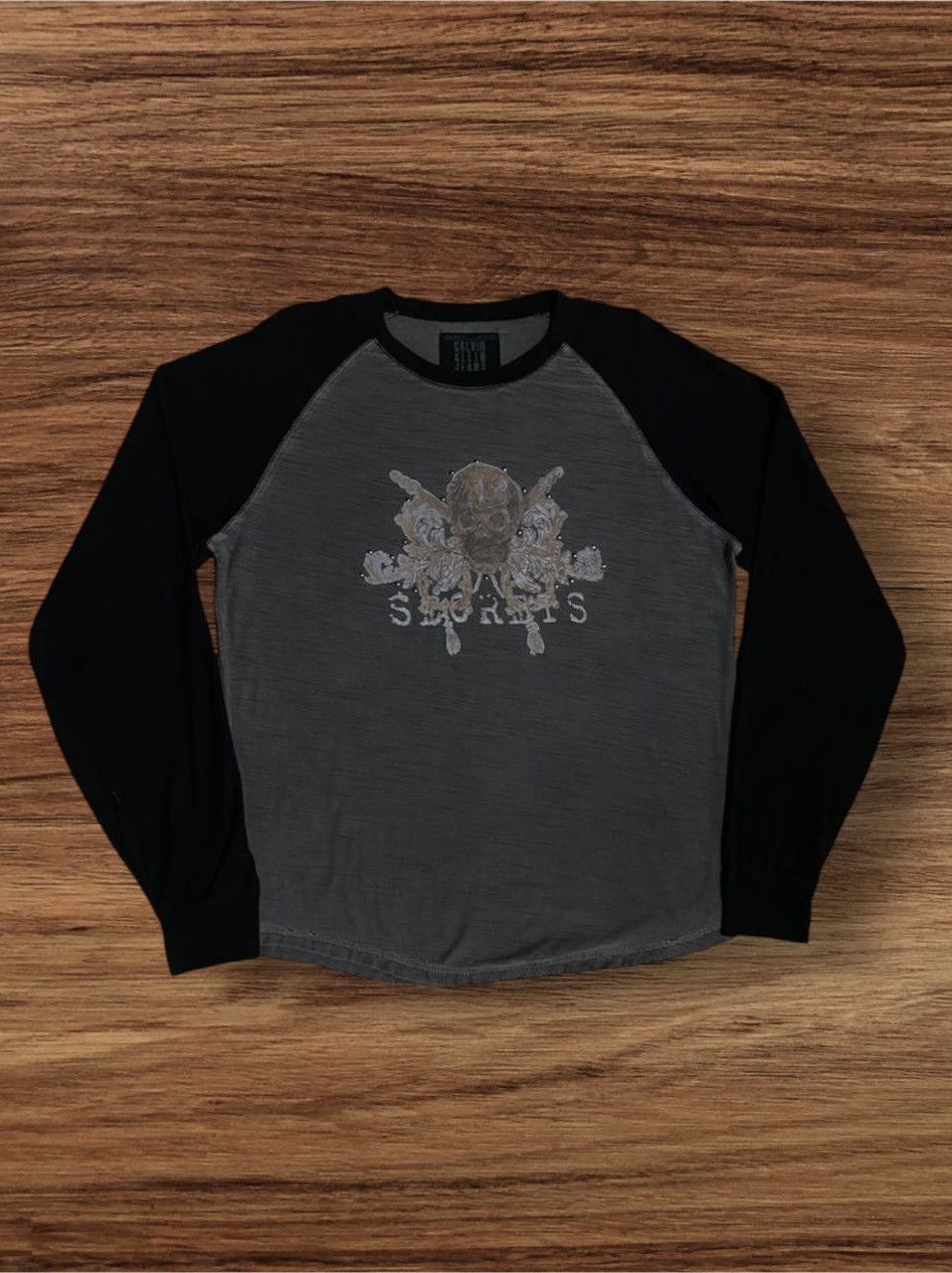 Calvin Klein Skull Punk Design Style Long Sleeve Tee