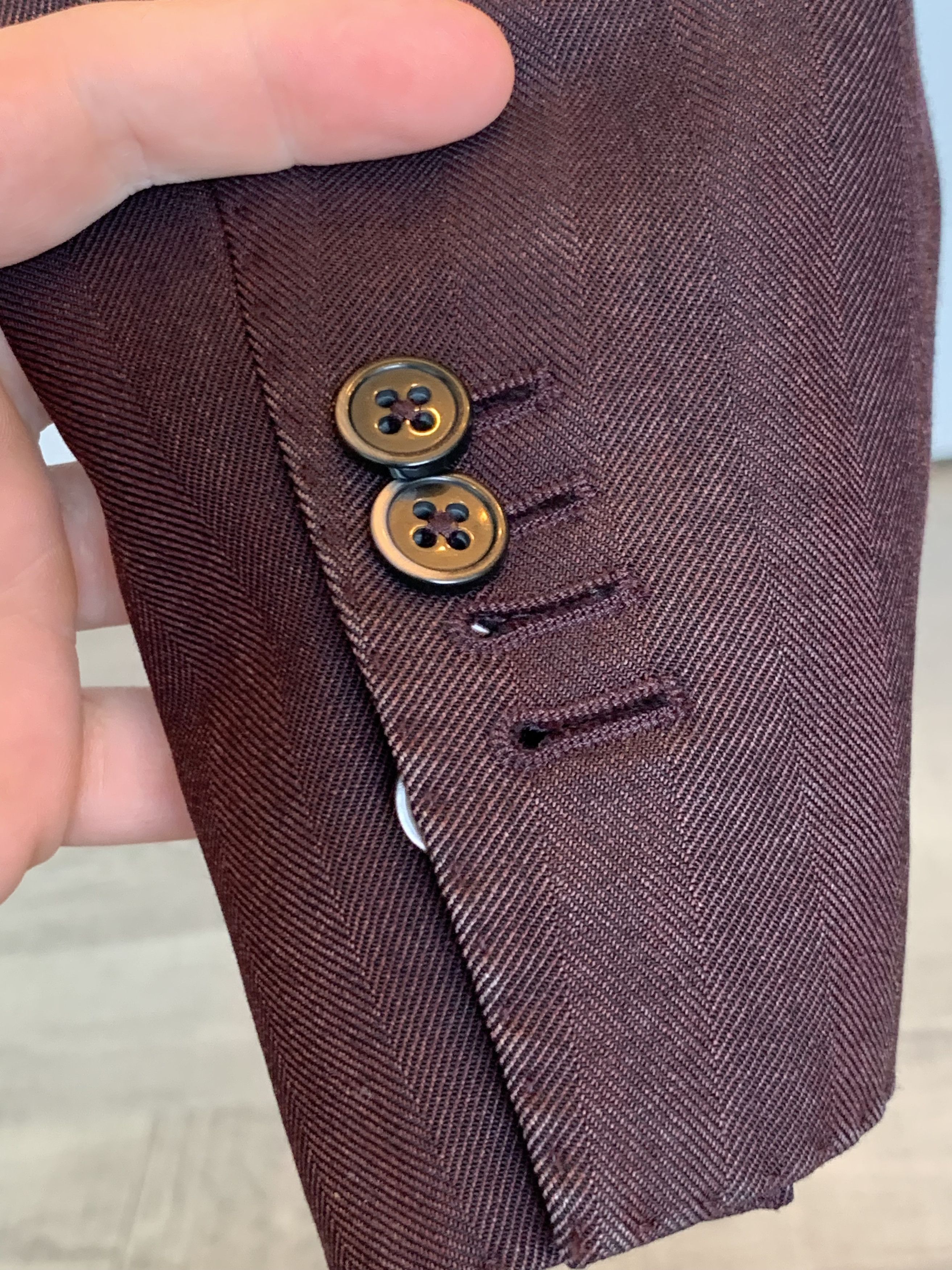 Neiman Marcus Neiman Marcus Burgundy Italian Blazer Size 40R - 5 Thumbnail