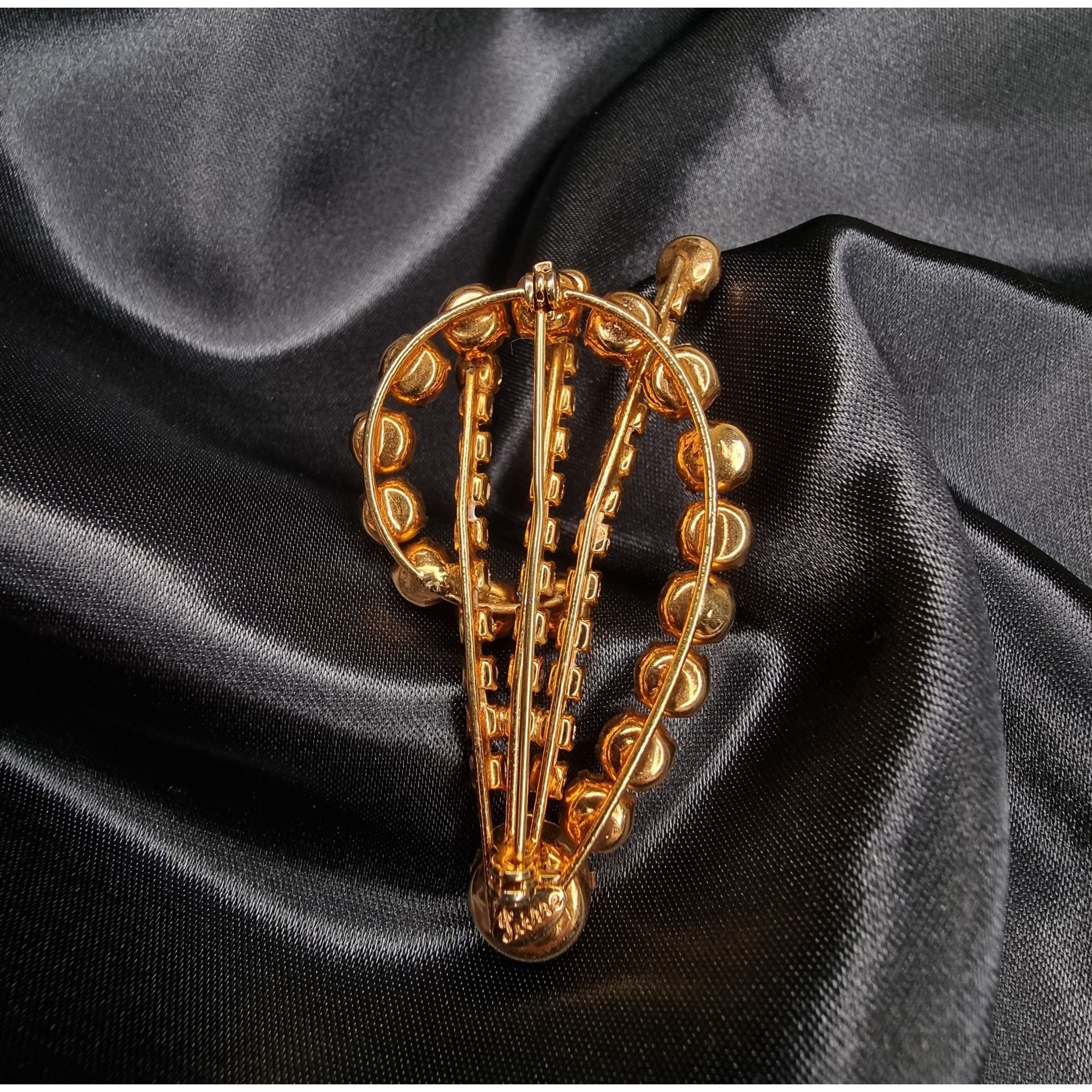 Other Rare Vintage Pierre Rhinestone Brooch With Gold-Tone Finish Size ONE SIZE - 4 Thumbnail