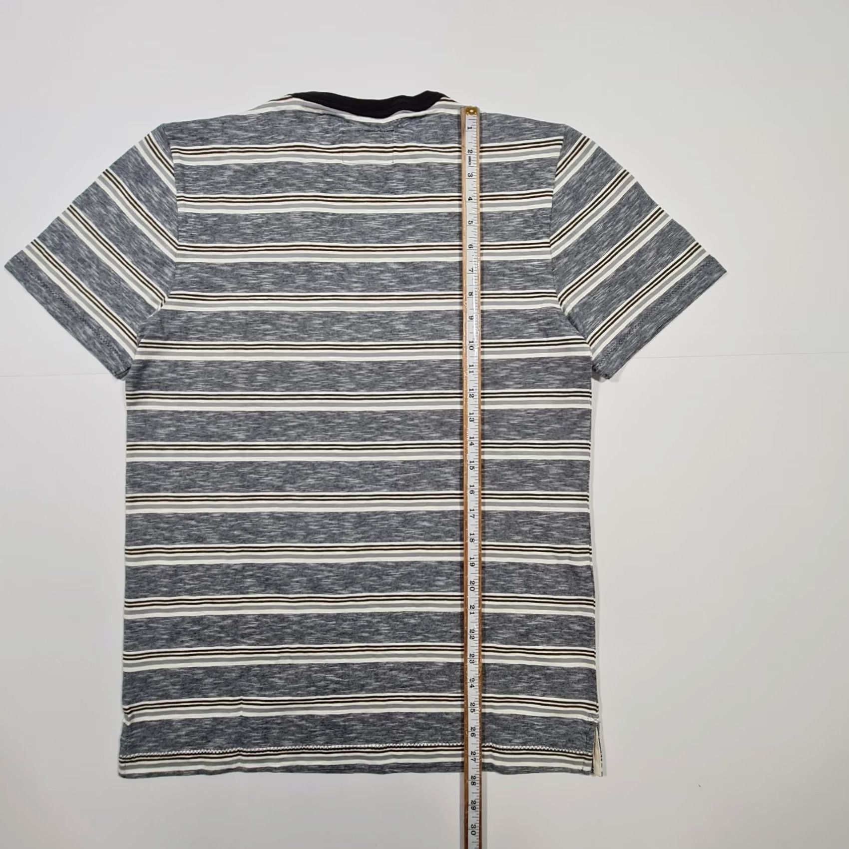 Albam albam Mens T Shirt Blue XS Striped Short Sleeve Top Cotton Tee Size US XS / EU 42 / 0 - 5 Thumbnail