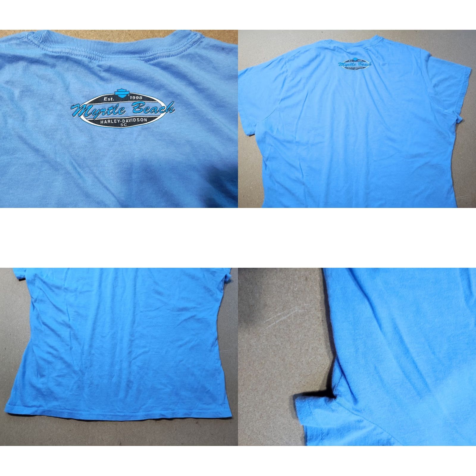 Harley Davidson Harley-Davidson Womens T-Shirt XL Blue Short Sleeve 2008 Bike Week Plain Size XL / US 12-14 / IT 48-50 - 8 Thumbnail