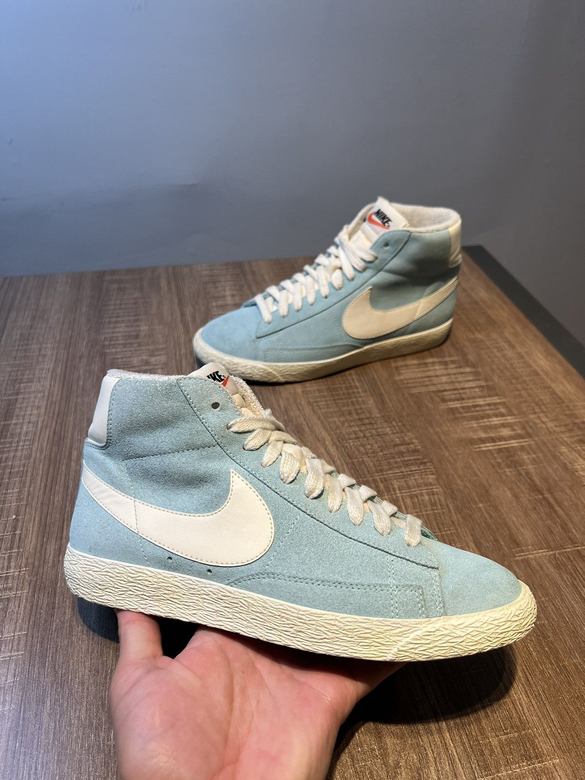 Nike Nike Sample Blazer Womens 7.5 High Top Blue Shoes Vintage Size US 7 / IT 37 - 1 Thumbnail
