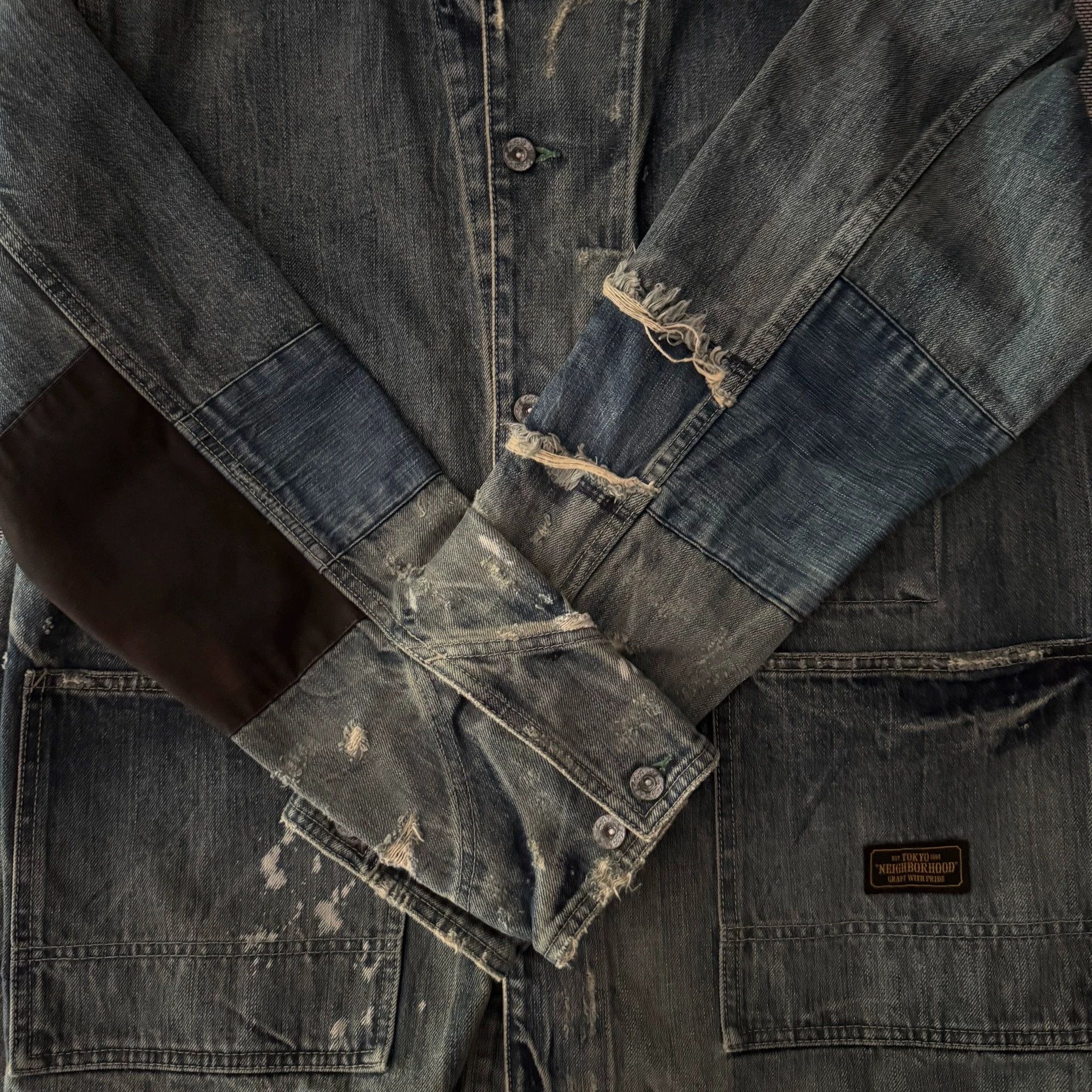 Neighborhood Neighborhood 18aw Savage Washed Denim Work Jacket Size US XL / EU 56 / 4 - 4 Thumbnail