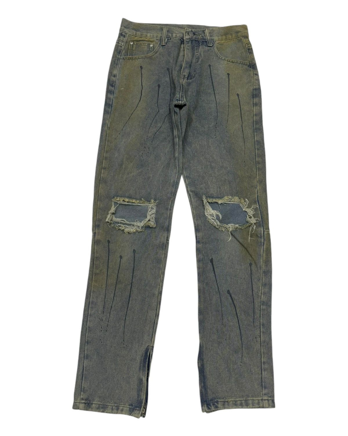 Japanese Brand VINTAGE JAPANESE RICK OWENS STYLE DISTRESSED DENIM JEANS Size US 30 / EU 46 - 7 Thumbnail