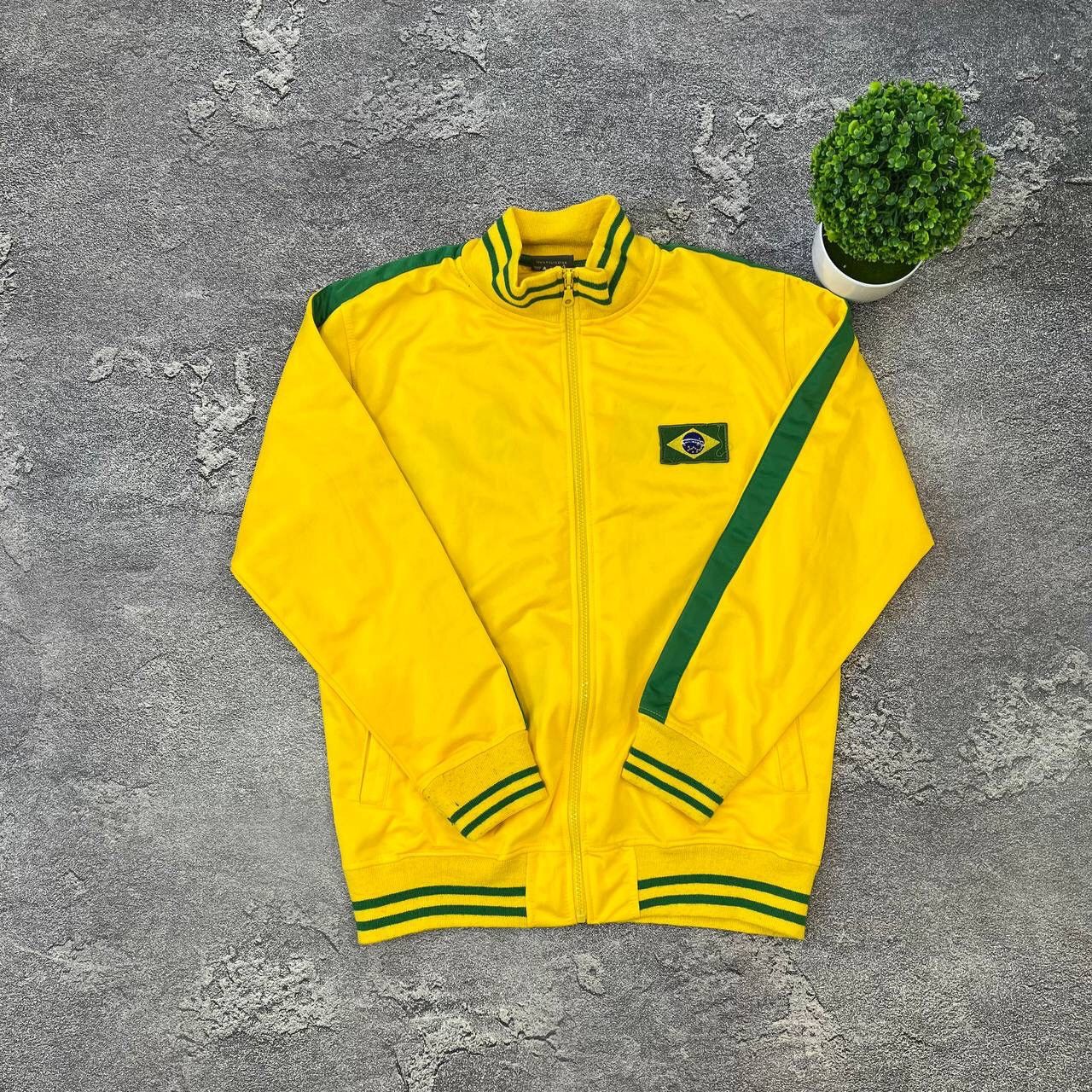 Japanese Brand × Vintage Vintage Brazil Team🇧🇷Boxy Olympi Zip Jacket Y2k Size US S / EU 44-46 / 1 - 8 Thumbnail