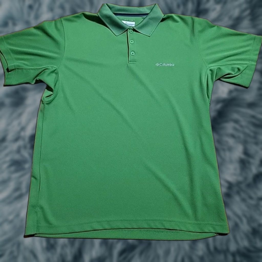 Vintage Columbia Sportswear Co Lg Short Sleeve Green Performance Polo Shirt 44" Chest EUC Mens Regular L Polo Shirt Size US L / EU 52-54 / 3 - 1 Thumbnail