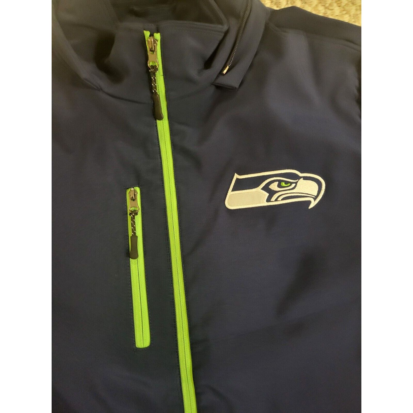 NFL NFL Seattle Seahawks Navy blue-Full Zip Mens Mid Weight Size ONE SIZE - 4 Thumbnail