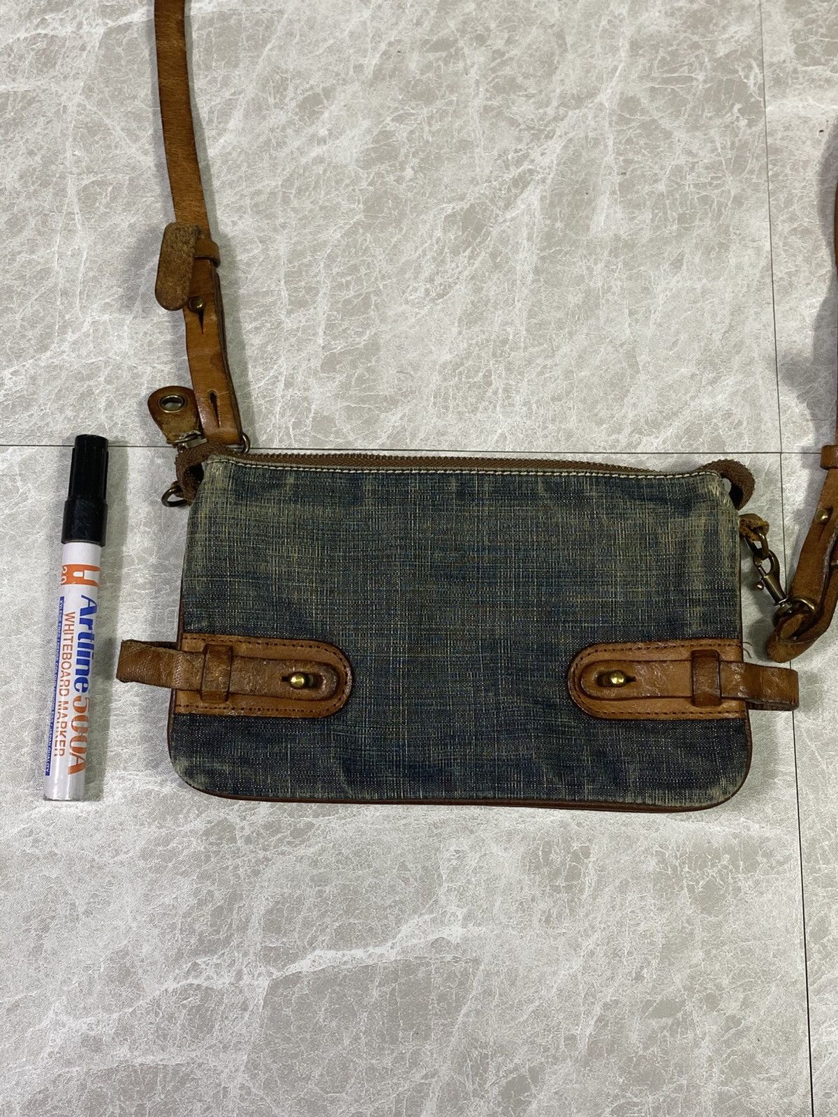 Other Vintage sacco.ltd sling bag leather kanvas Size ONE SIZE - 2 Thumbnail