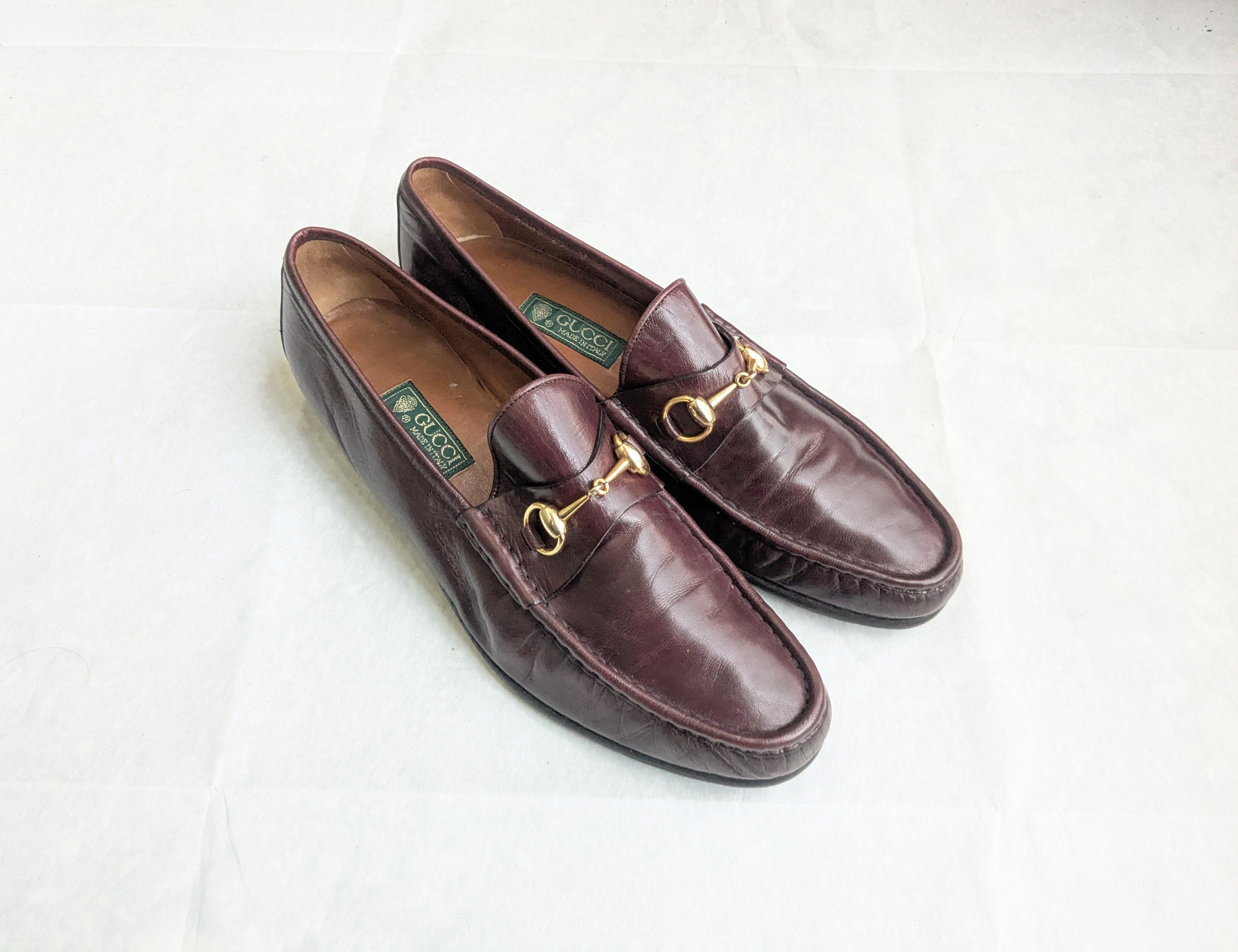 Gucci Gucci Horsebit Loafers Burgundy 13.5 Leather Red Size US 13 / EU 46 - 1 Thumbnail