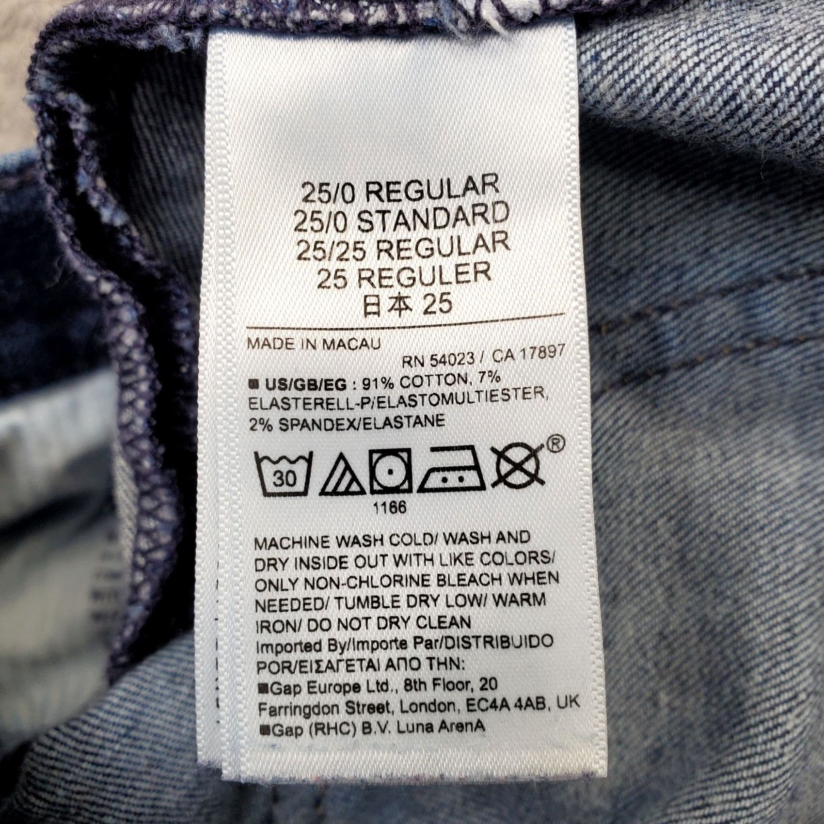 Gap Gap Womens 0 True Skinny Jeans Blue Denim High Rise Outdoor Regular 25/0R Stretch Jeans Size 25" / US 0 / IT 36 - 7 Thumbnail