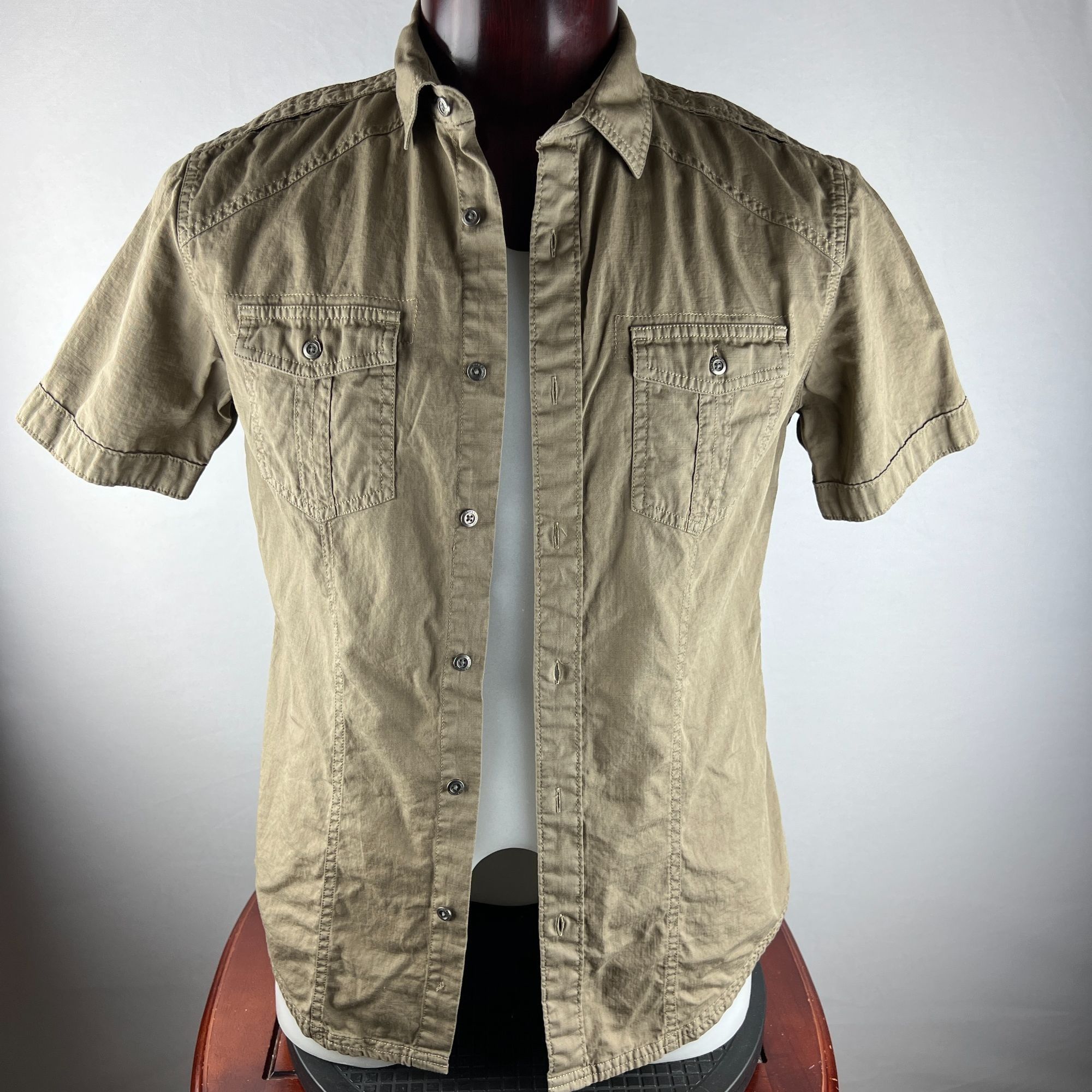 Chemise Homme Rock And Republic - Manches Courtes - Taille S Vert - Neuf Sans Étiquettes