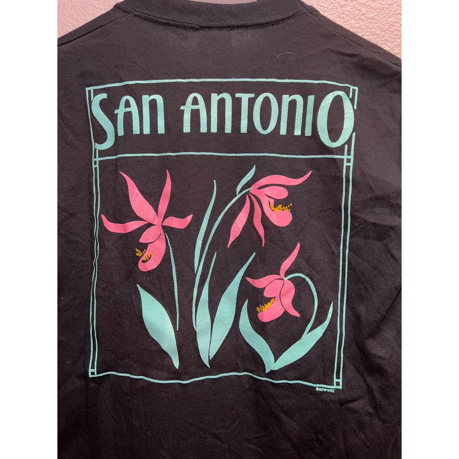 Jerzees Vintage San Antonio Shirt Test Print Black Moose Tee 80s M Size US M / EU 48-50 / 2 - 8 Thumbnail