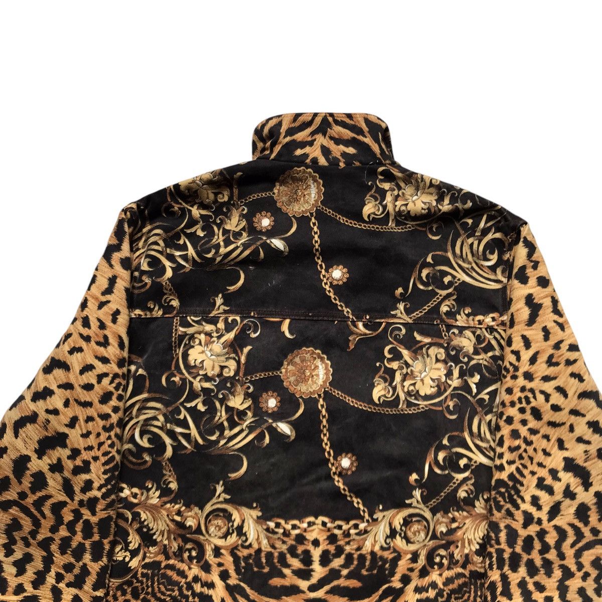 Infinite Archives RARE VINTAGE ROBERTO CAVALLI SILK GOLD OVERPRINT JACKET Size US L / EU 52-54 / 3 - 12 Thumbnail