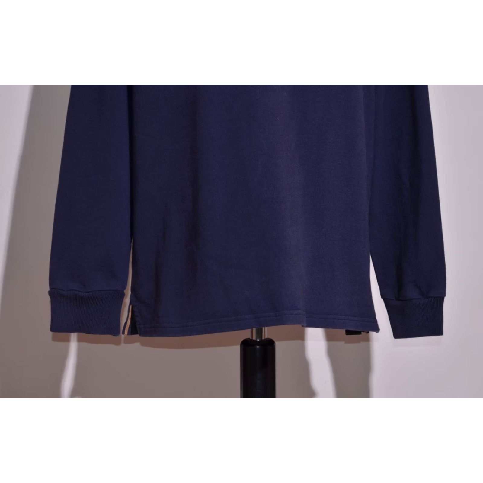 Vintage Polo Jeans Co Rugby Jumper Men’s L Navy Blue Corduroy Collar Elbow Patch Vintage Size US L / EU 52-54 / 3 - 3 Thumbnail