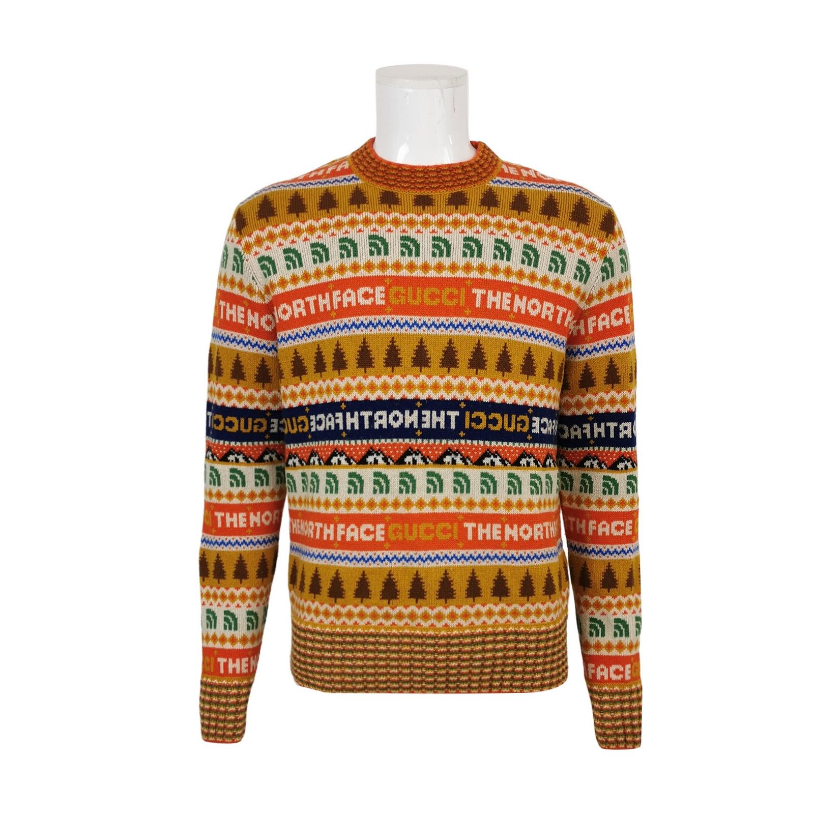 Gucci x The North Face Wool Striped Crewneck Sweater